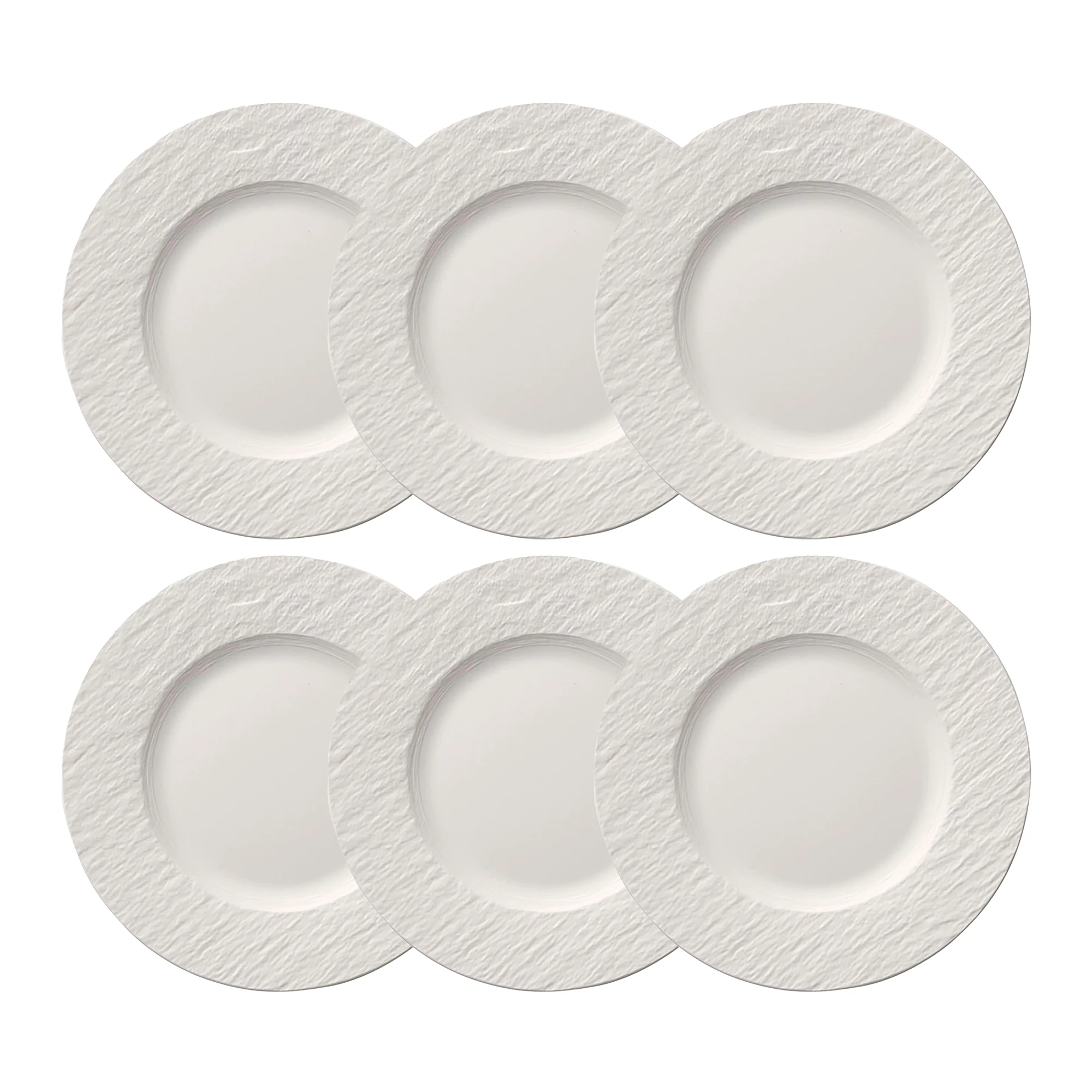 Villeroy & Boch Manufacture Rock Tallrik 22 Cm 6-pack - Assietter Porslin Vit