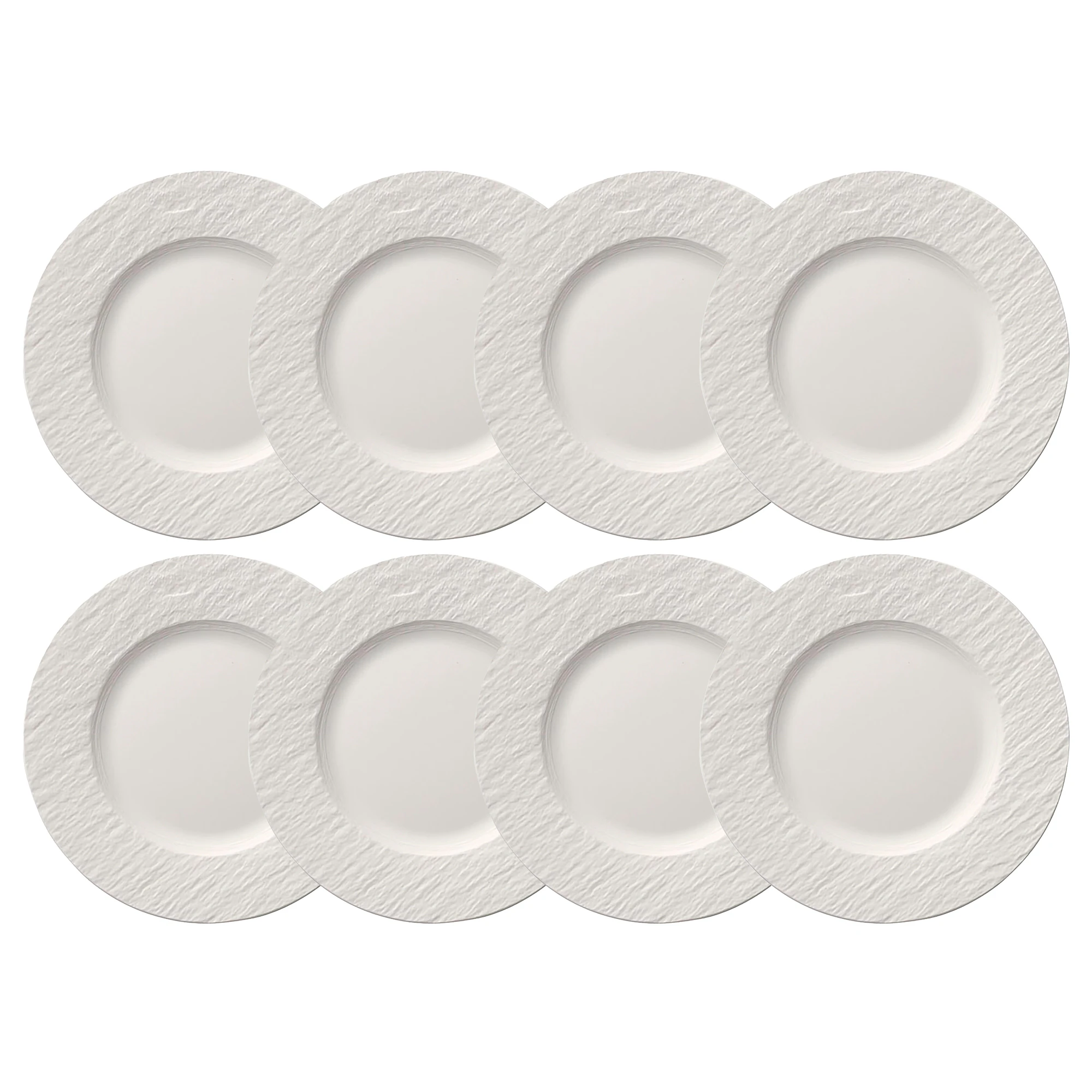 Villeroy & Boch Manufacture Rock Tallrik 22 Cm 8-pack - Assietter Porslin Vit
