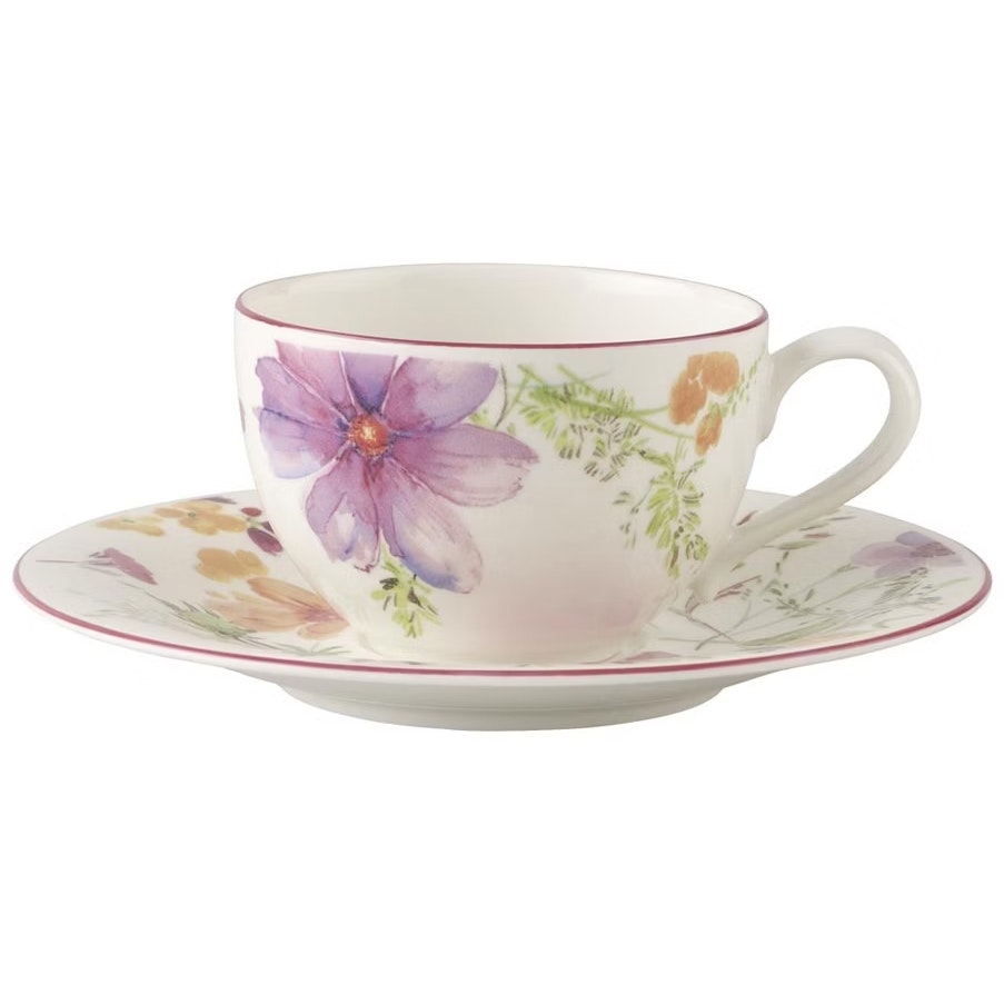 Villeroy & Boch Mariefleur Basic Frukostkopp Med Fat - Kaffekoppar Porslin Vit