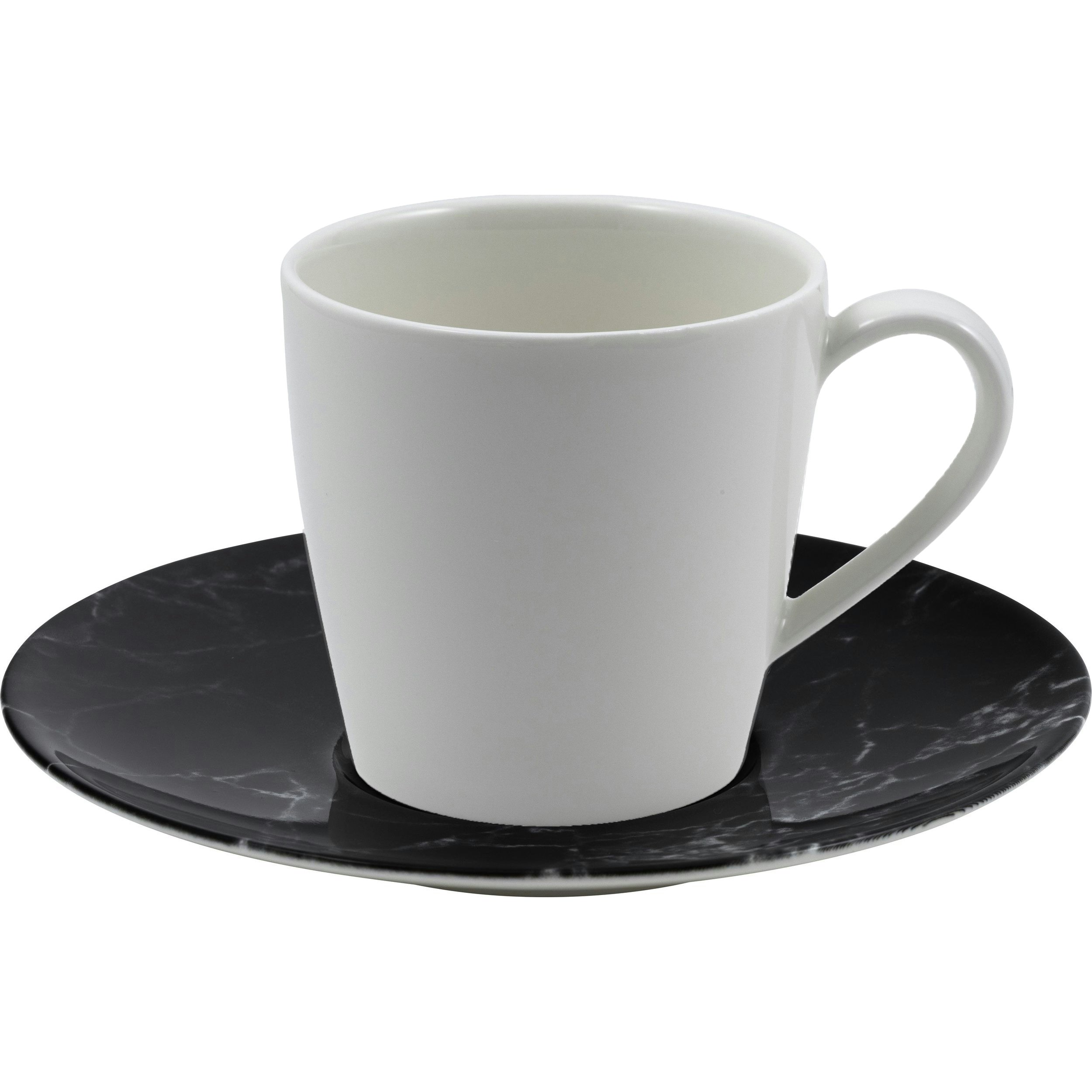 Villeroy & Boch Marmory Kaffekopp Med Fat - Kaffekoppar Porslin Vit