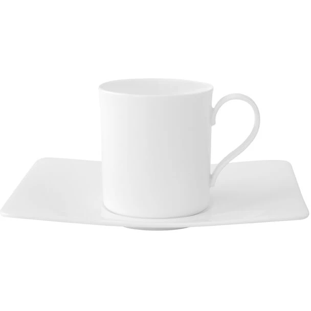Villeroy & Boch Modern Grace Kaffekopp Med Fat - Kaffekoppar Benporslin Vit