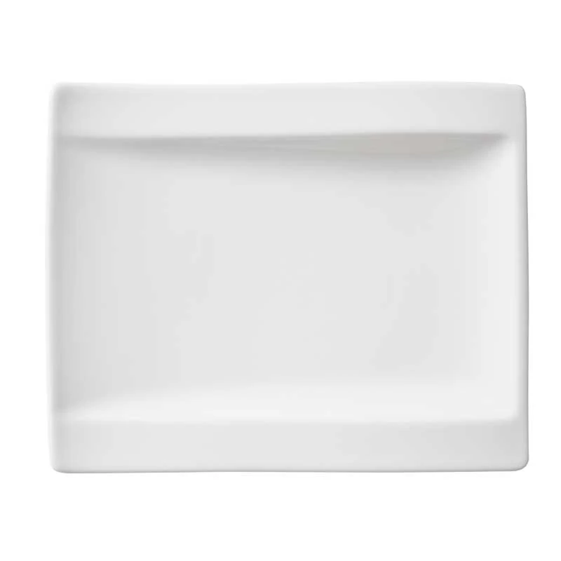 villeroy & boch new wave bröd & smörtallrik 18x15 cm - porslin vit