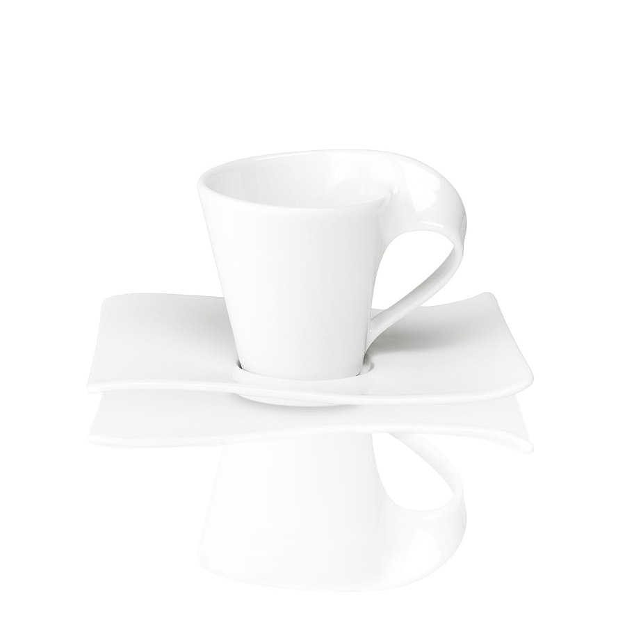 Villeroy & Boch New Wave Espressokopp Och Fat - Espressokoppar Porslin Vit