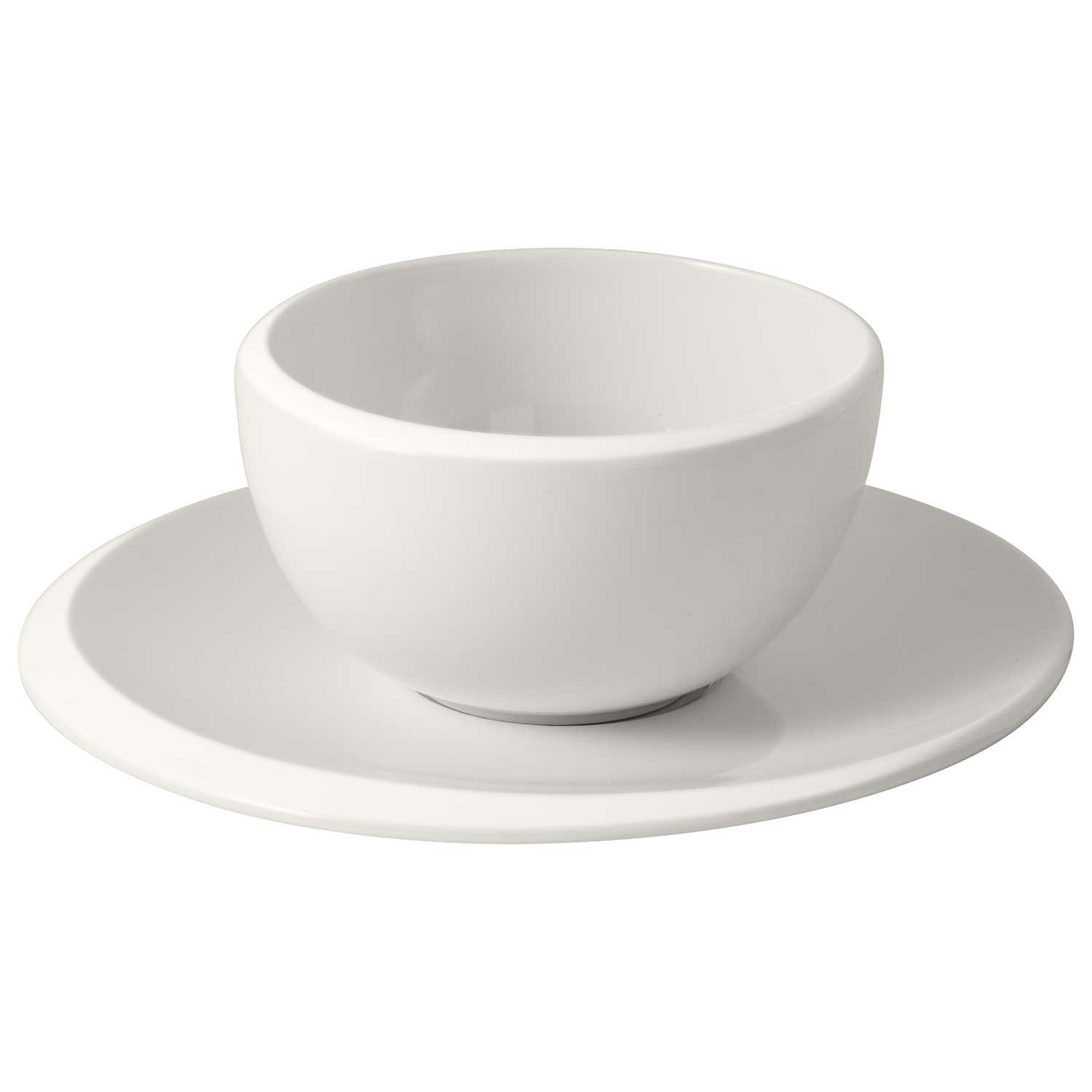 Villeroy & Boch Newmoon Kaffekopp & Fat 30 Cl - Kaffekoppar Benporslin Vit