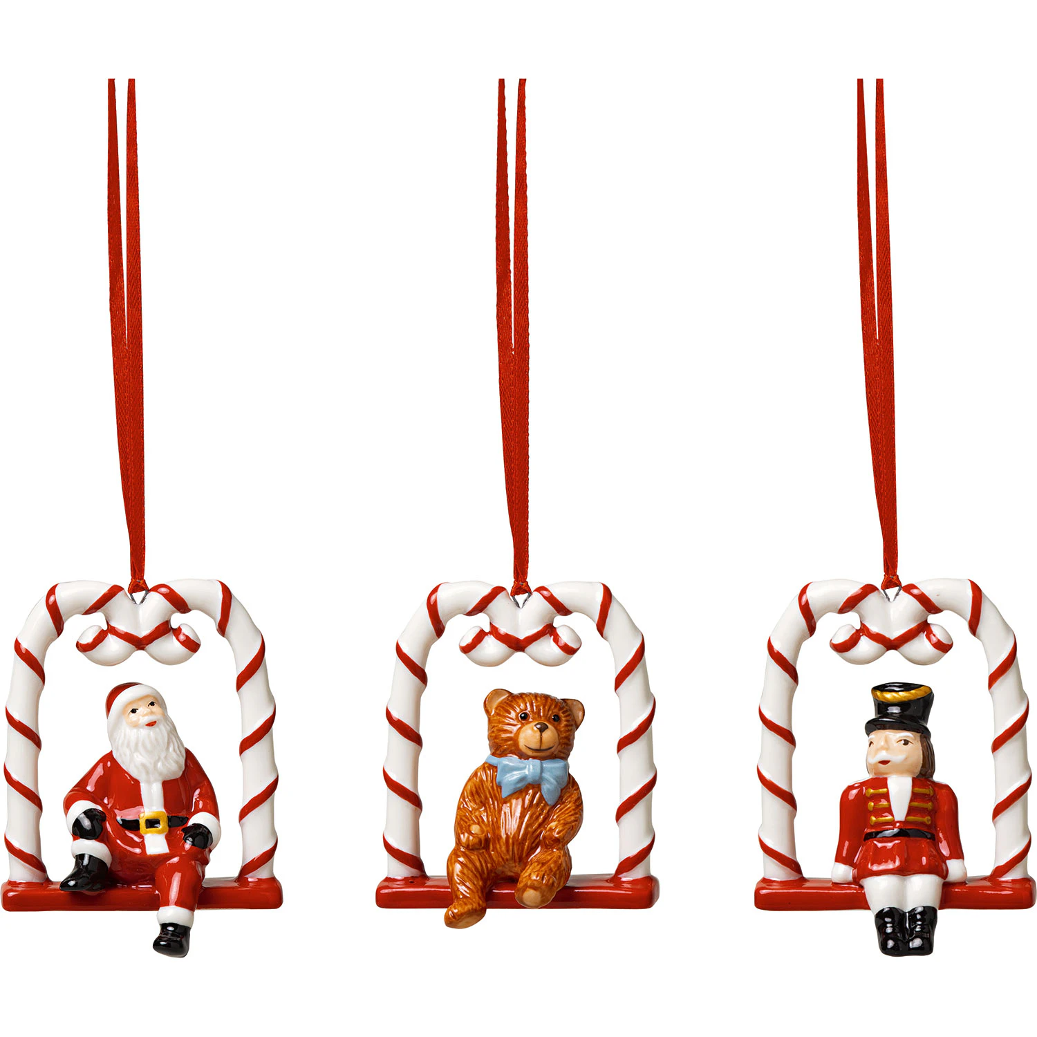 Villeroy & Boch Nostalgic Julpynt 3-pack - Julgranskulor Porslin Röd
