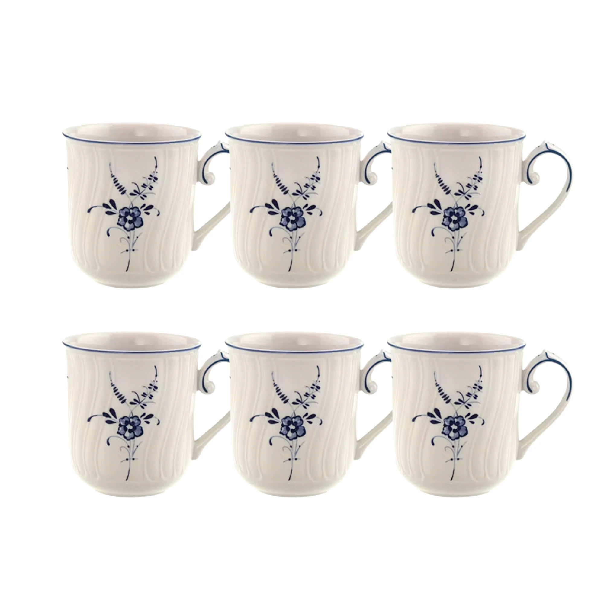 Villeroy & Boch Old Luxembourg Mugg 29 Cl 6-pack - Kaffekoppar Porslin Vit