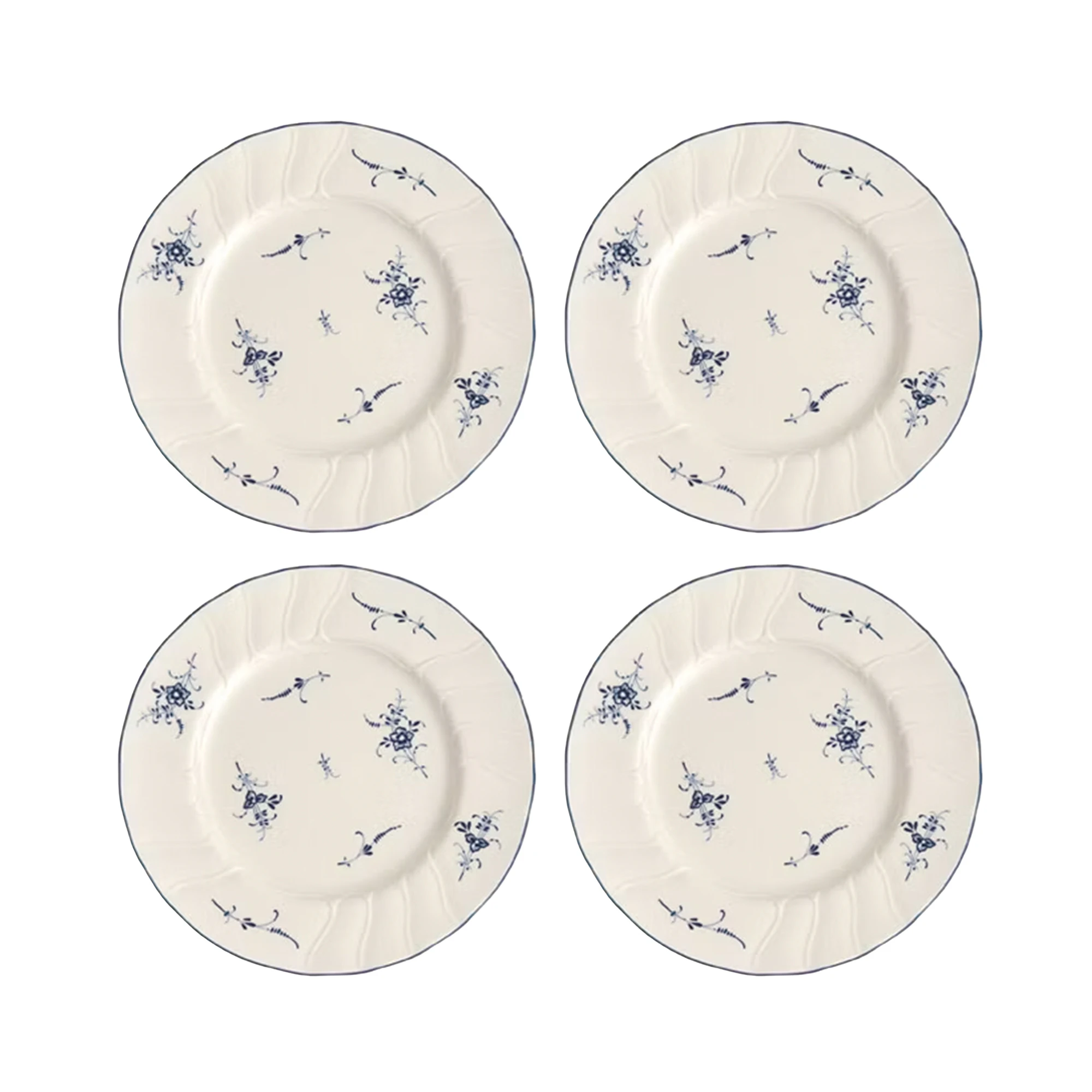 Villeroy & Boch Old Luxembourg Assiett 20,5 Cm 4-pack - Assietter Porslin Vit