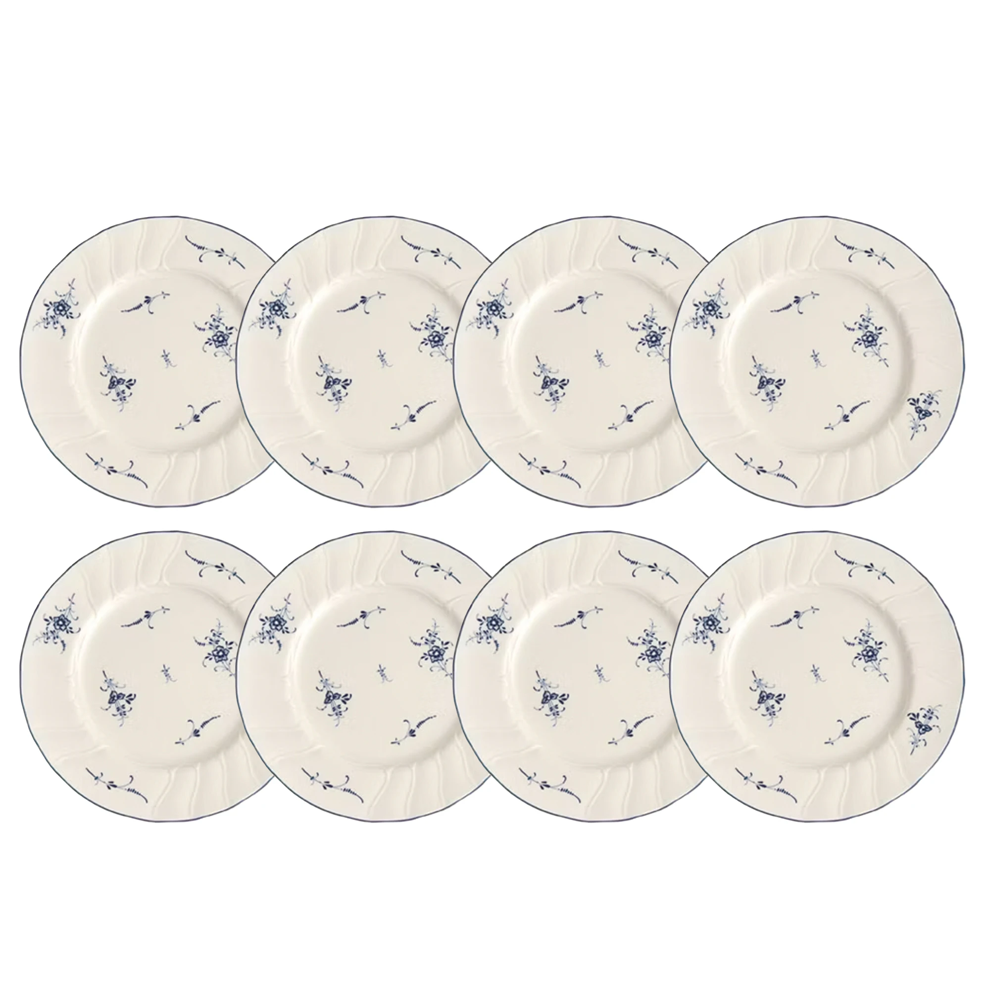 Villeroy & Boch Old Luxembourg Assiett 20,5 Cm 8-pack - Assietter Porslin Vit