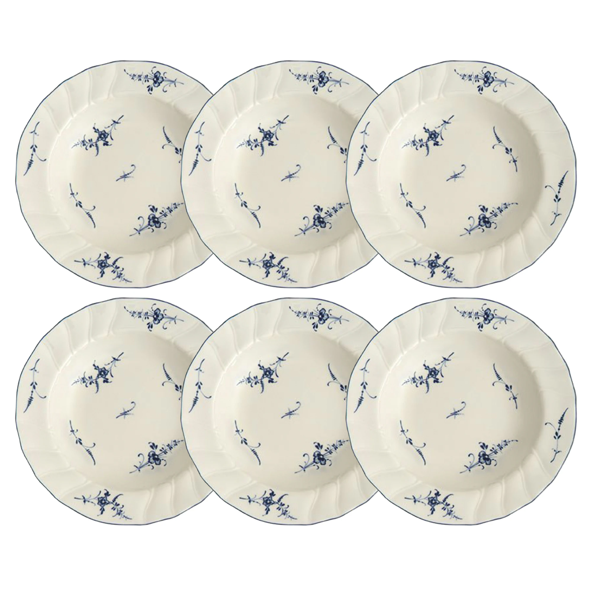 Villeroy & Boch Old Luxembourg Djup Tallrik 23 Cm 6-pack - Djupa tallrikar Porslin Vit