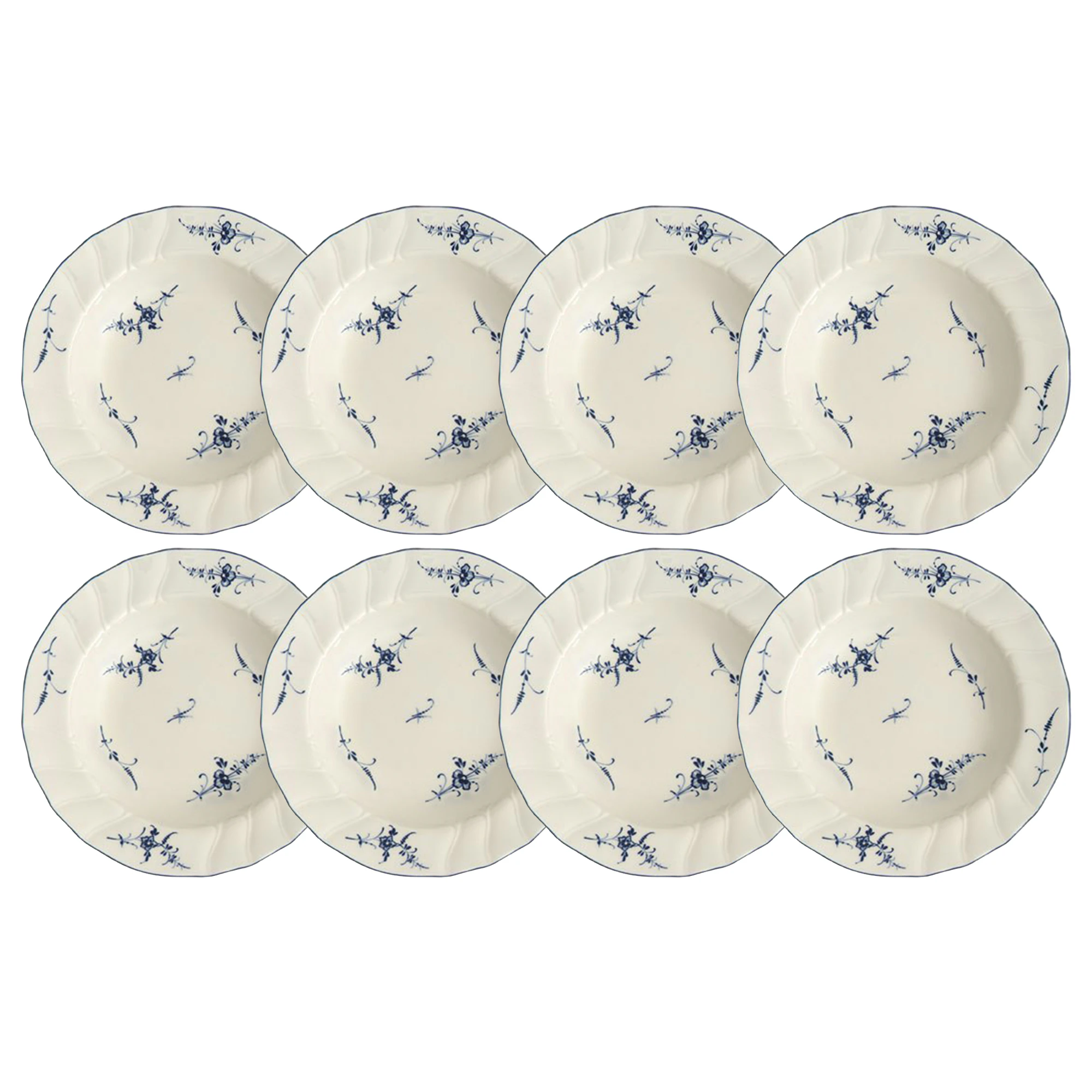 Villeroy & Boch Old Luxembourg Djup Tallrik 23 Cm 8-pack - Djupa tallrikar Porslin Vit
