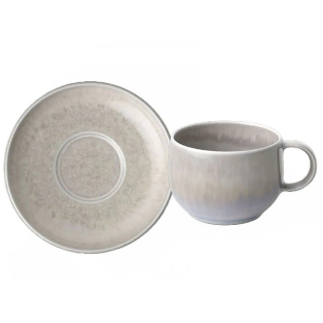 Villeroy & Boch Perlemor Sand Kaffekopp Med Fat - Kaffekoppar Porslin Beige