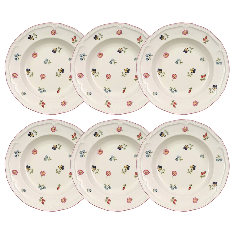 Petite Fleur Djup Tallrik 23 cm 6-pack