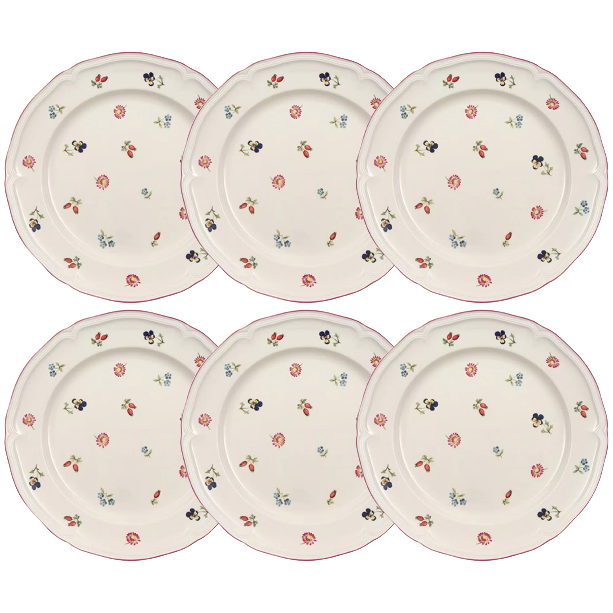 Villeroy & Boch Petite Fleur Tallrik 26 Cm 6-pack - Porslin Vit