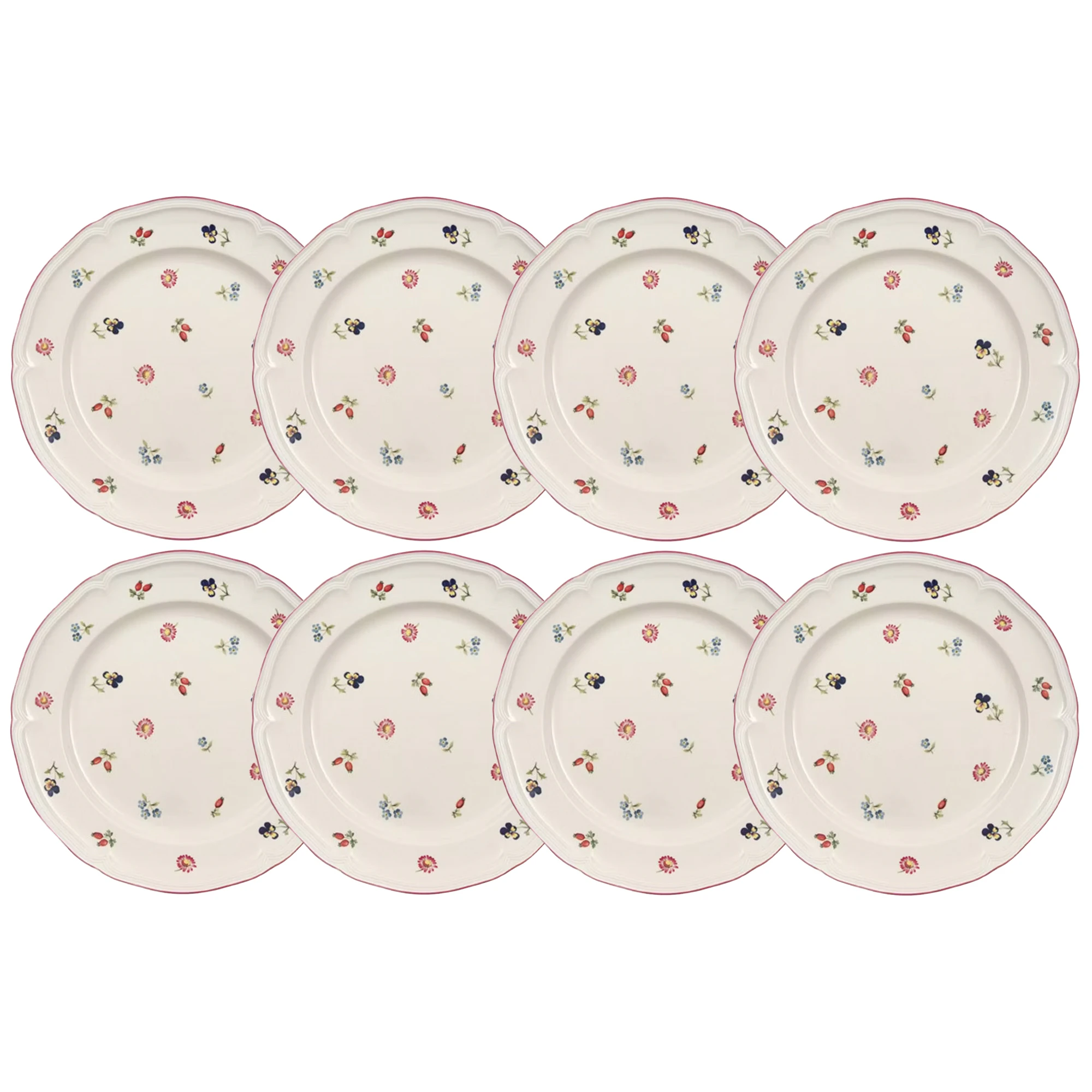 Villeroy & Boch Petite Fleur Tallrik 26 Cm 8-pack - Porslin Vit