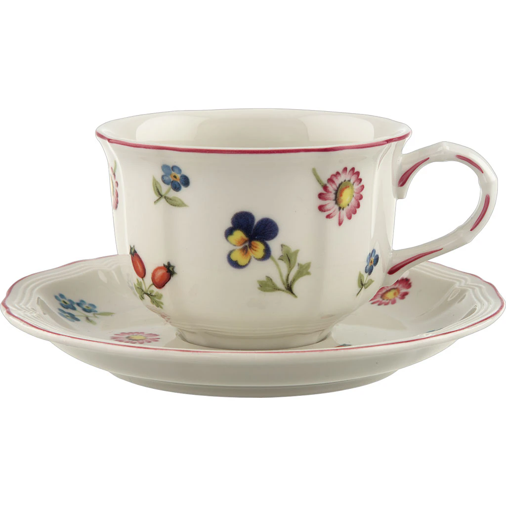 Villeroy & Boch Petite Fleur Tekopp Med Fat - Tekoppar Porslin Vit