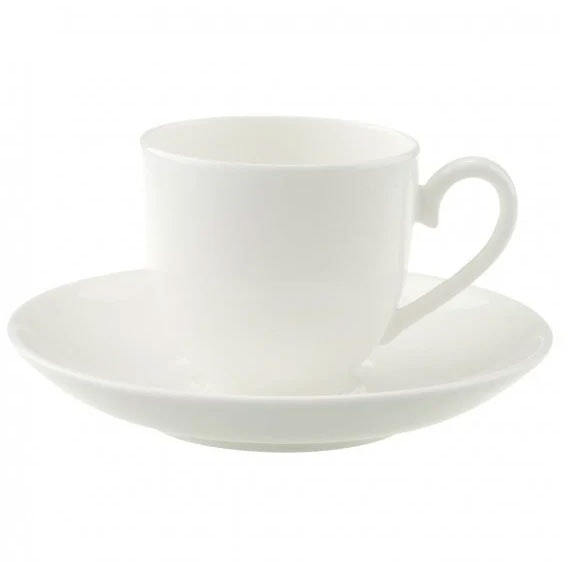 Villeroy & Boch Royal Espressokopp Med Fat - Espressokoppar Benporslin Vit
