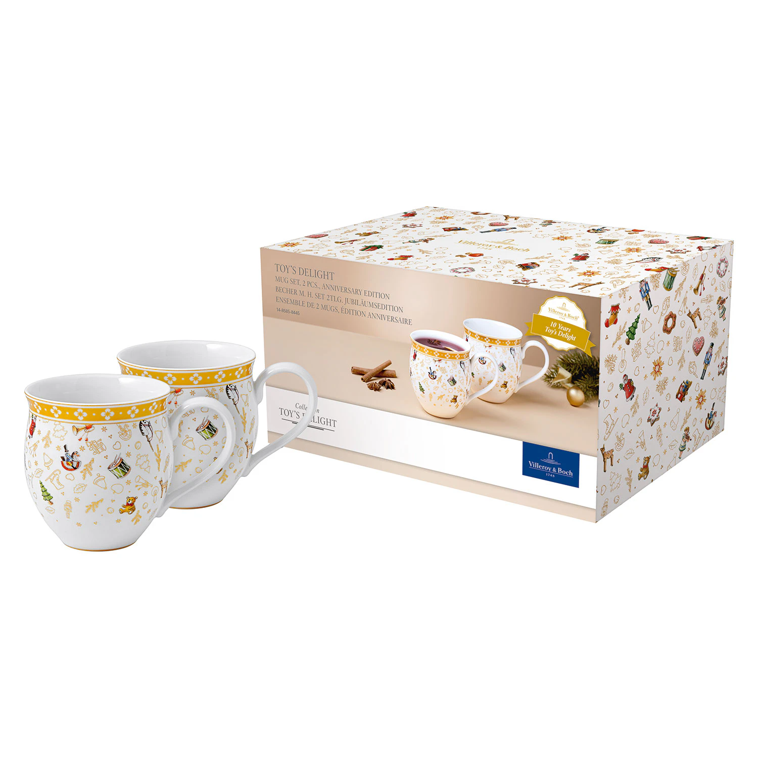 Villeroy & Boch Toy's Delight Mugg Jubileumsutg&aring;va 2-pack - Julmuggar Porslin Vit