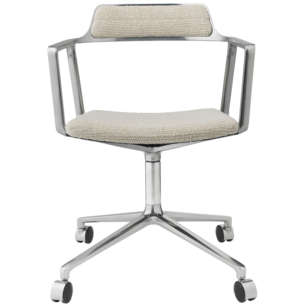 Vipp 452 Snurrstol Med Hjul Wavy Off-white - Kontorsstolar Textil Multi