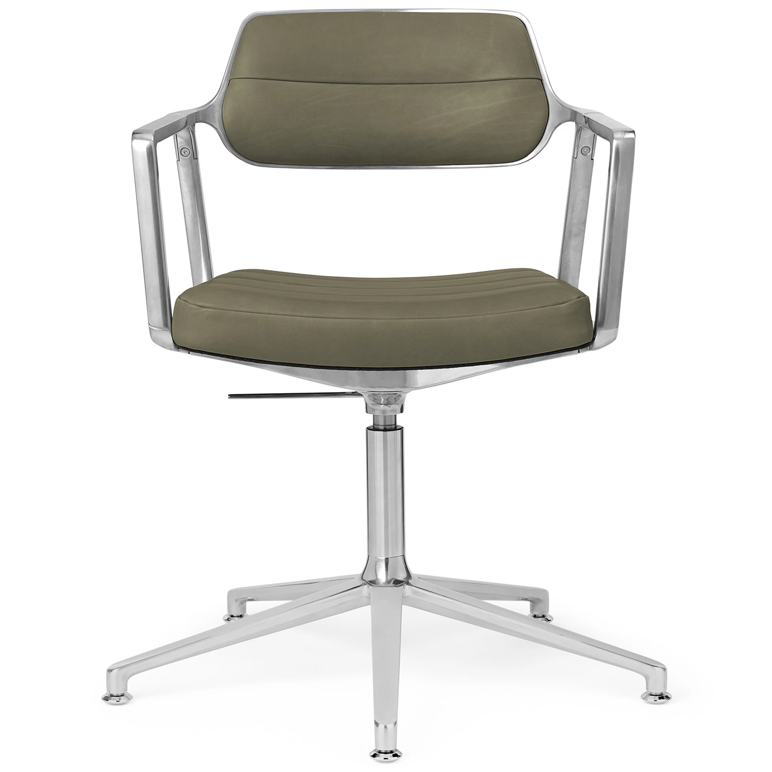 Vipp 453+ Snurrstol Polerad Aluminium / - Kontorsstolar L&auml;der Bosco green