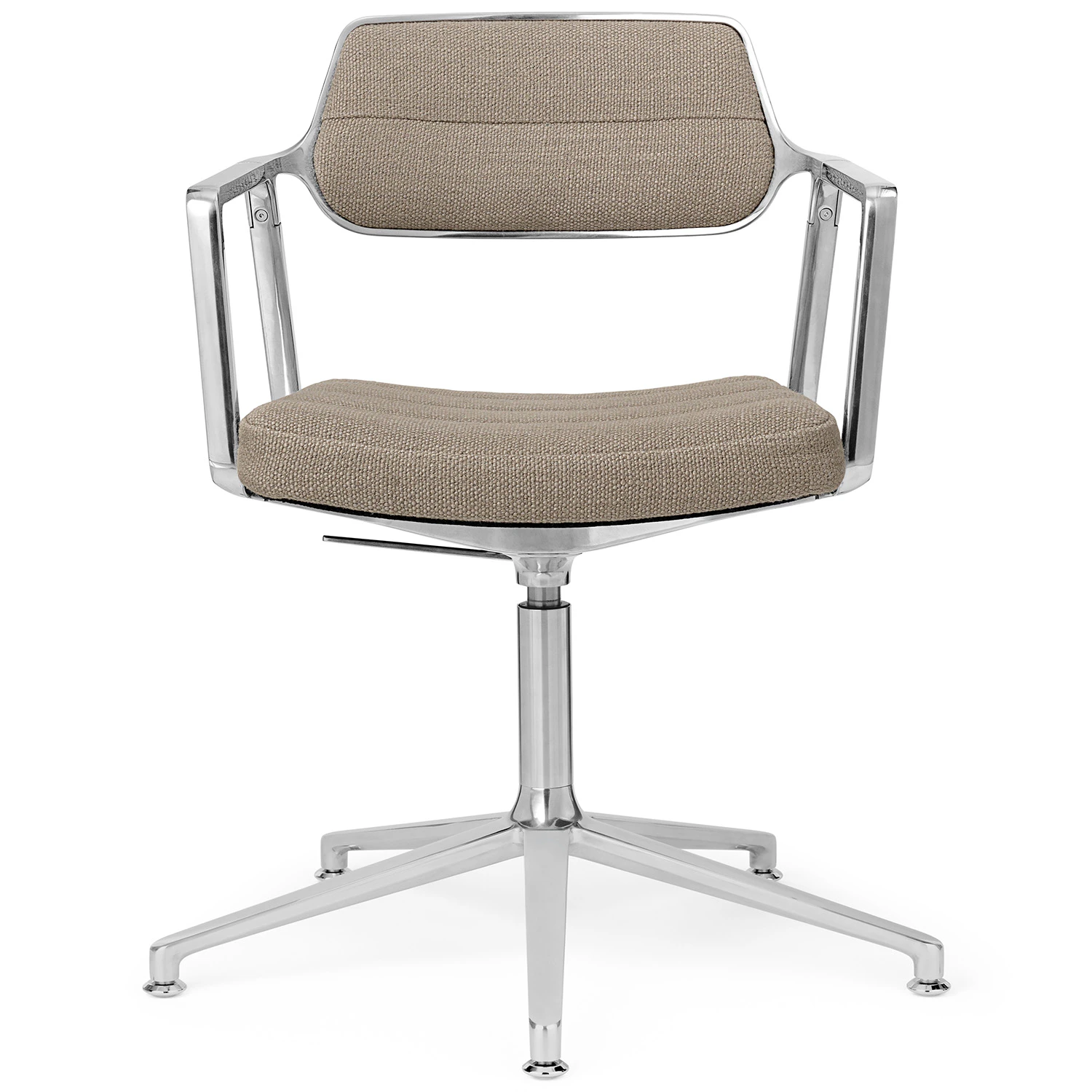 Vipp 453+ Snurrstol Polerad Aluminium / - Kontorsstolar Textil Dark Sand