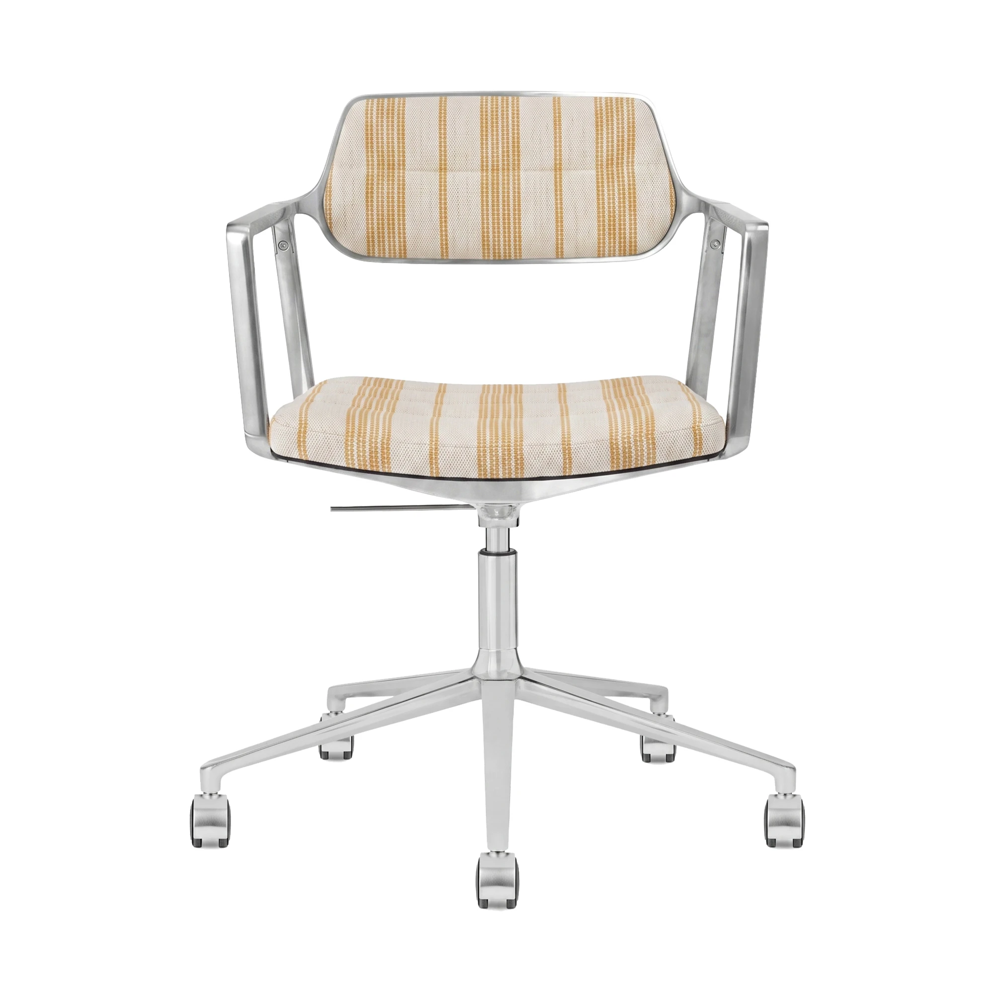 Vipp 453+ Snurrstol Med Hjul Gul - Kontorsstolar Aluminium Striped