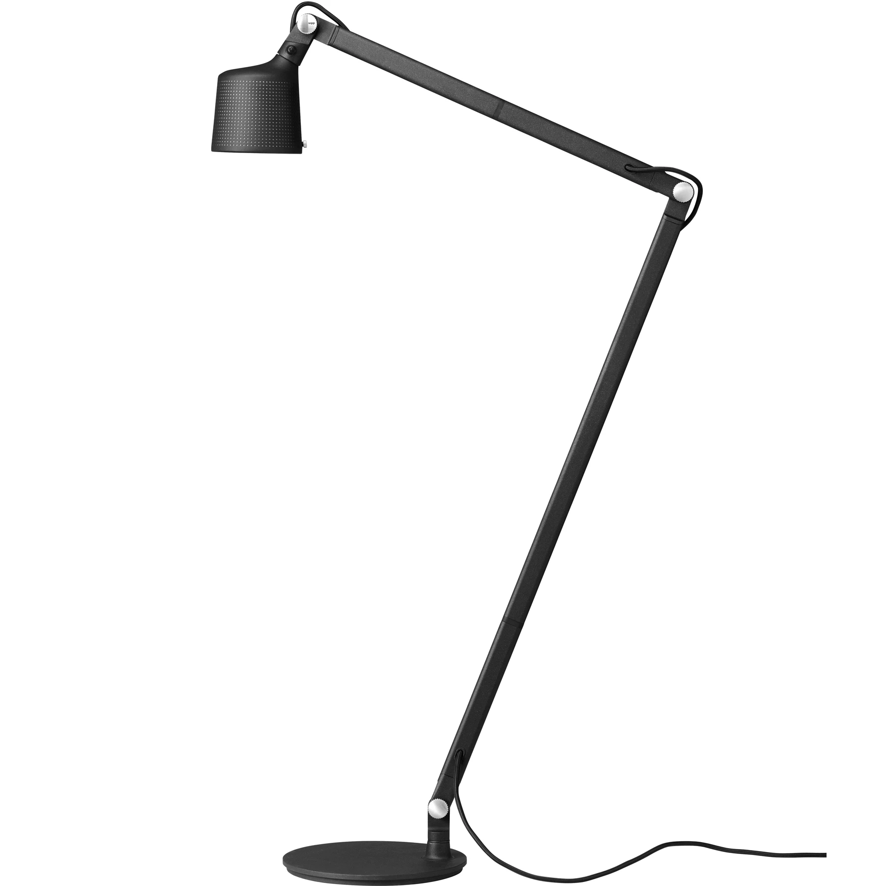 Vipp 525 Golvlampa - Golvlampor Aluminium Svart