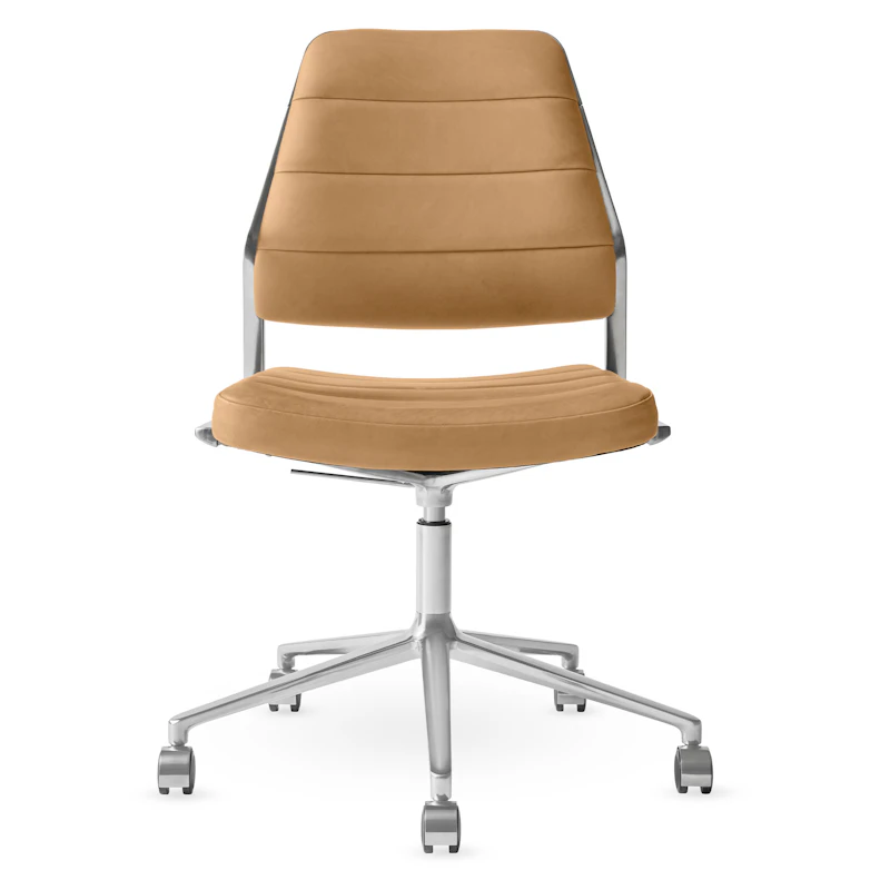 454+ Snurrstol Med hjul, Camel Leather