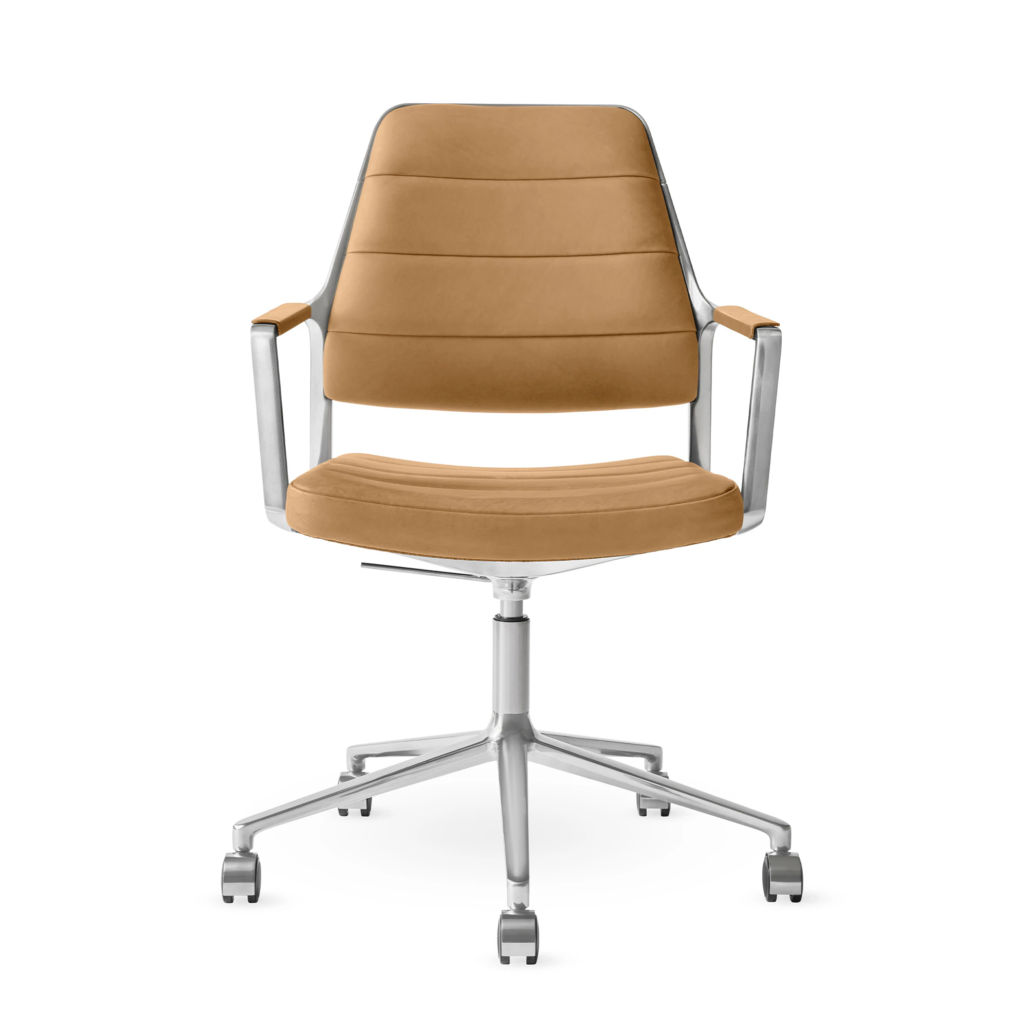 Vipp 455+ Snurrstol Med Hjul - Kontorsstolar L&auml;der Camel Leather