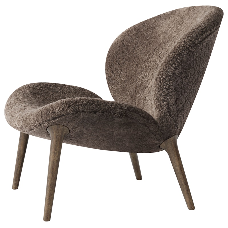 Lodge Fåtölj Låg Rygg, Mörk Ek / Curly 07 Umber