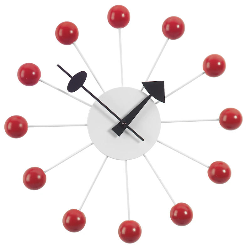 Ball Väggklocka, Röd