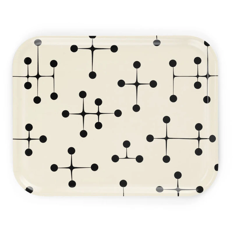 Classic Bricka Large, Dot Pattern/Light/White
