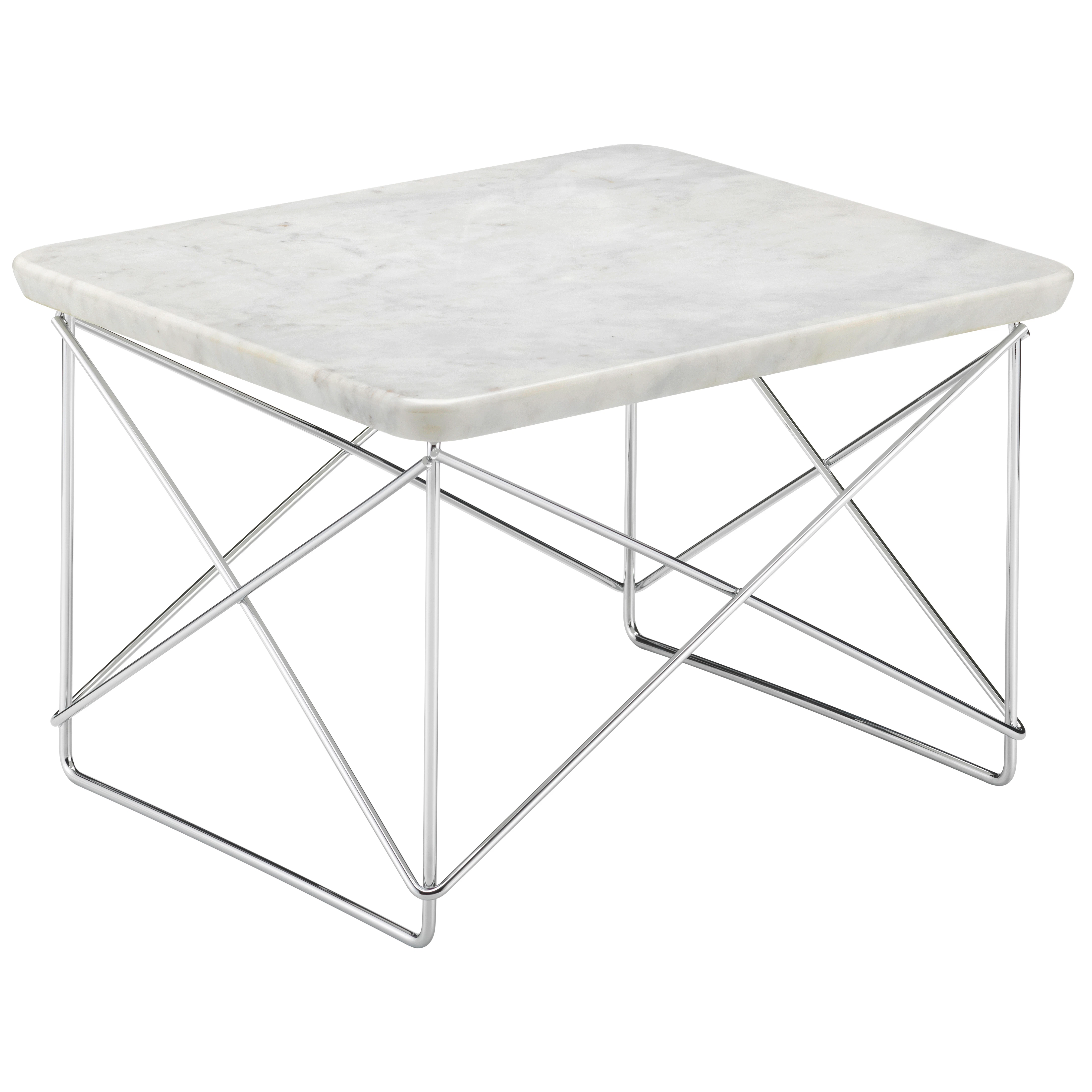 Vitra Occasional Ltr Sidobord / Rostfritt St&aring;l - Sidobord & Avlastningsbord Carraramarmor Carrara White