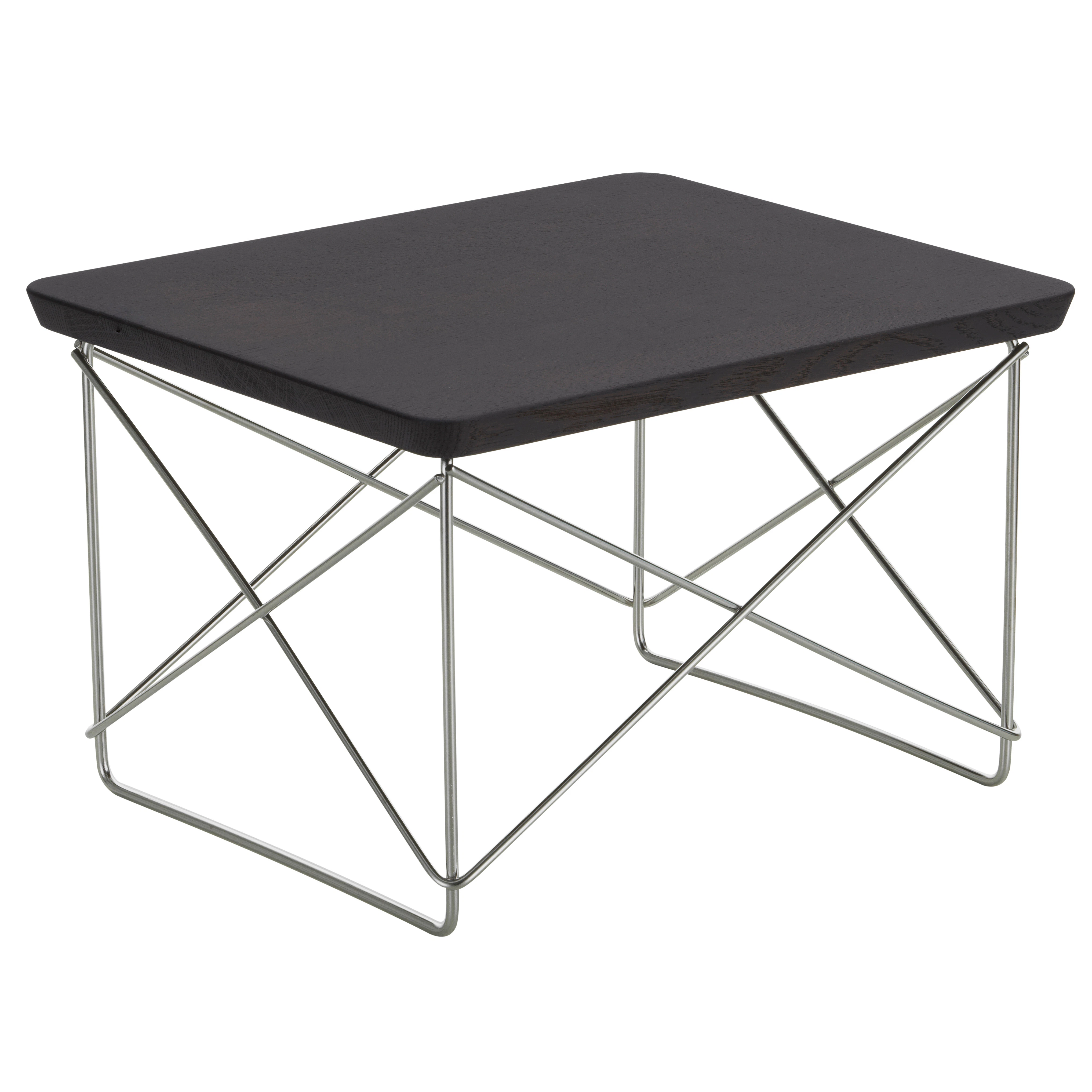 Vitra Occasional Ltr Sidobord / Rostfritt St&aring;l - Sidobord & Avlastningsbord Massiv Ek M&ouml;rk Ek