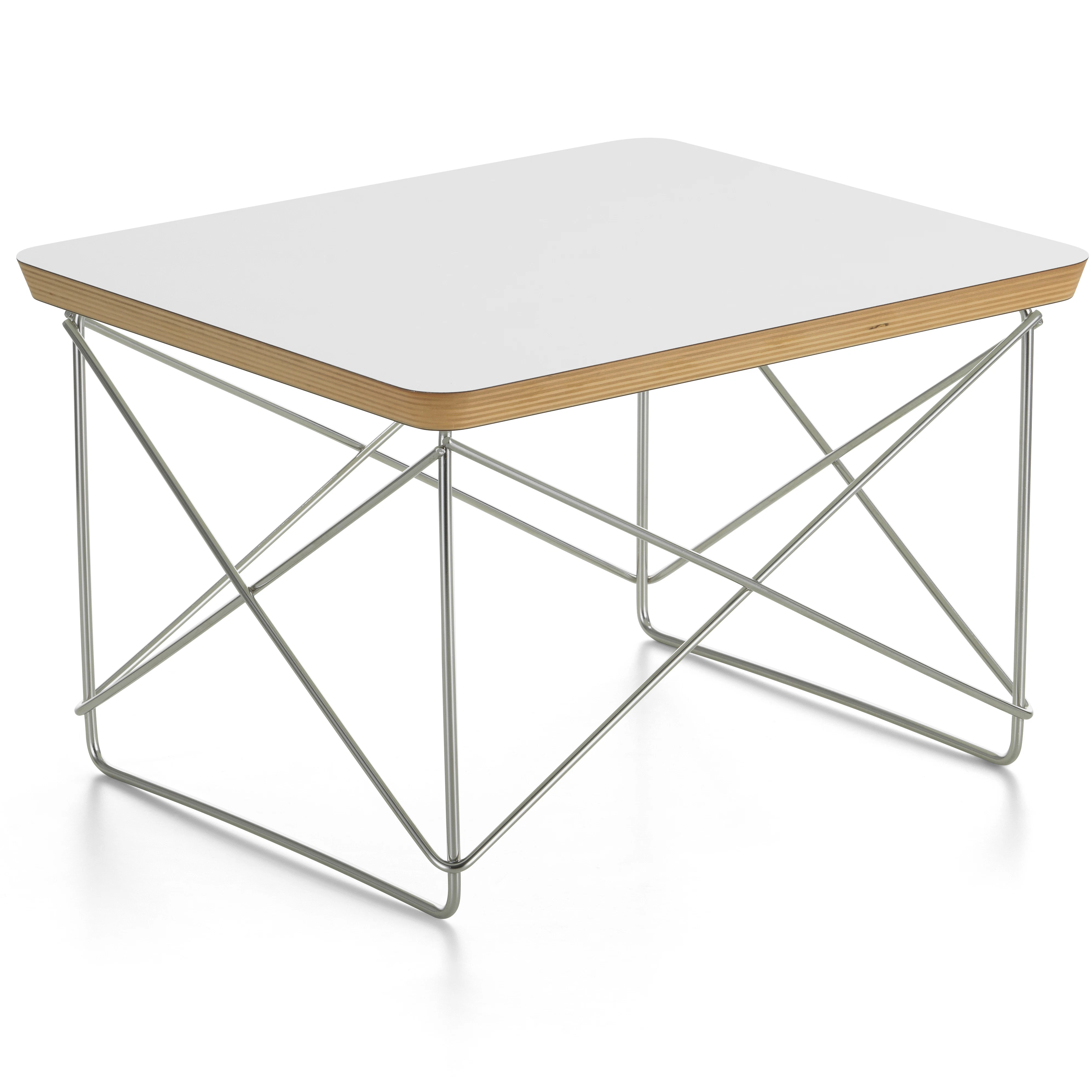 Vitra Occasional Ltr Sidobord / Rostfritt St&aring;l - Sidobord & Avlastningsbord Laminat Vit