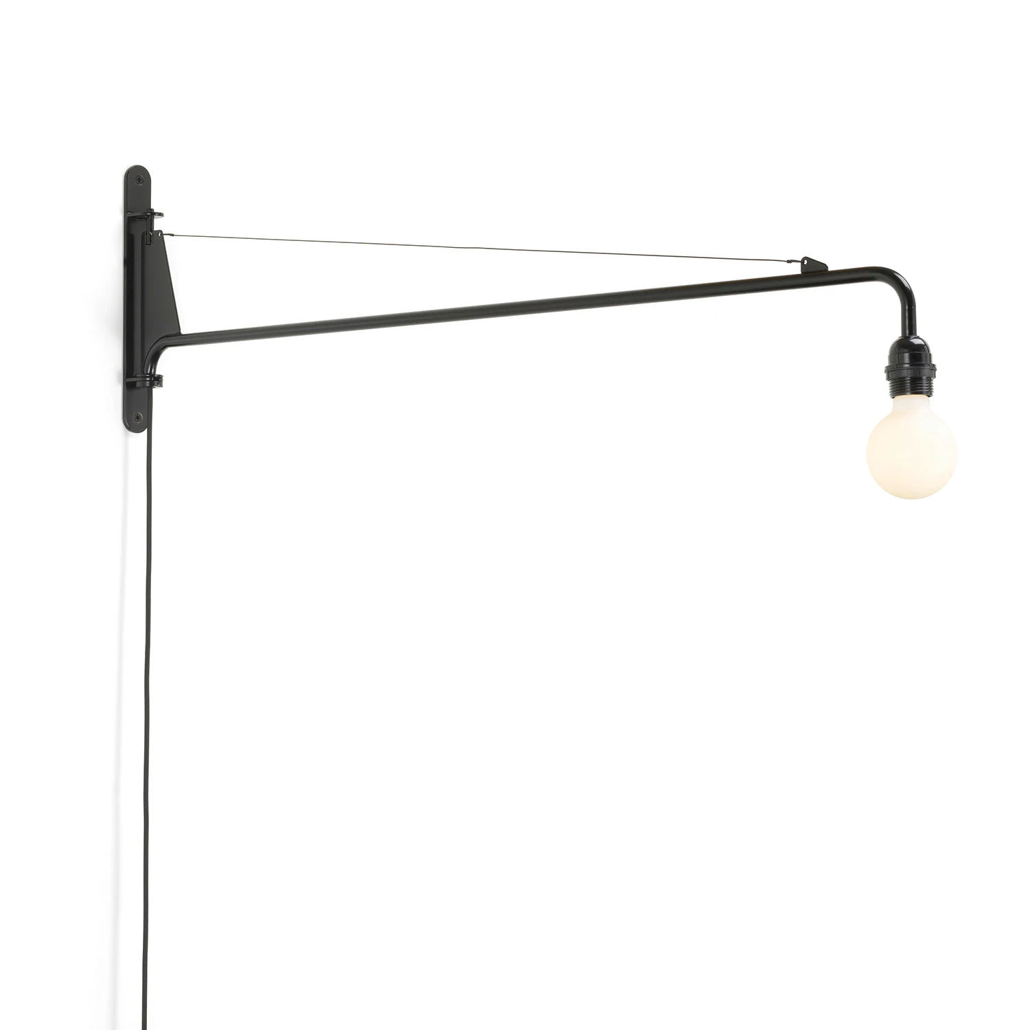 Vitra Petite Potence V&auml;gglampa - V&auml;gglampor Pulverlackat St&aring;l Deep Black