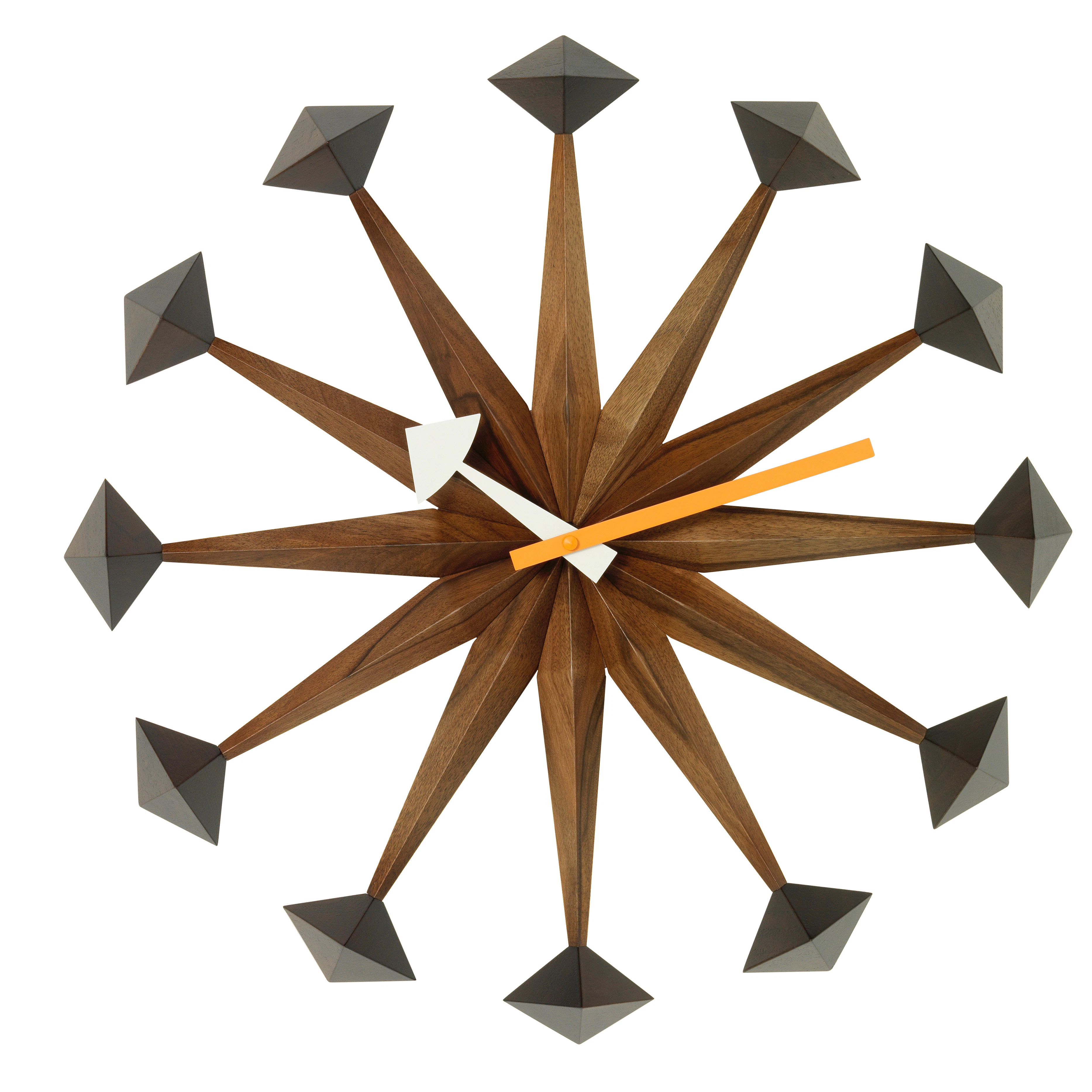 Vitra Polygon Väggklocka Ø43 Cm - Väggklockor Valnöt