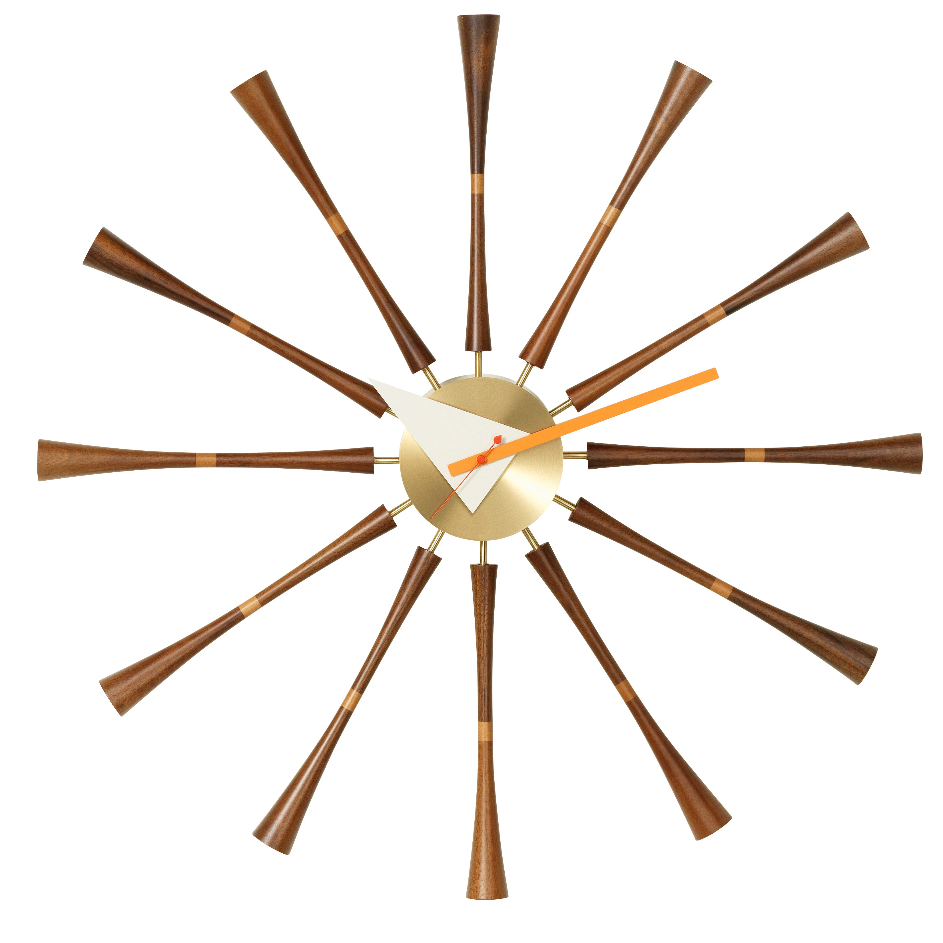 Vitra Spindle Väggklocka Ø57,7 Cm / Mässing - Väggklockor Valnöt