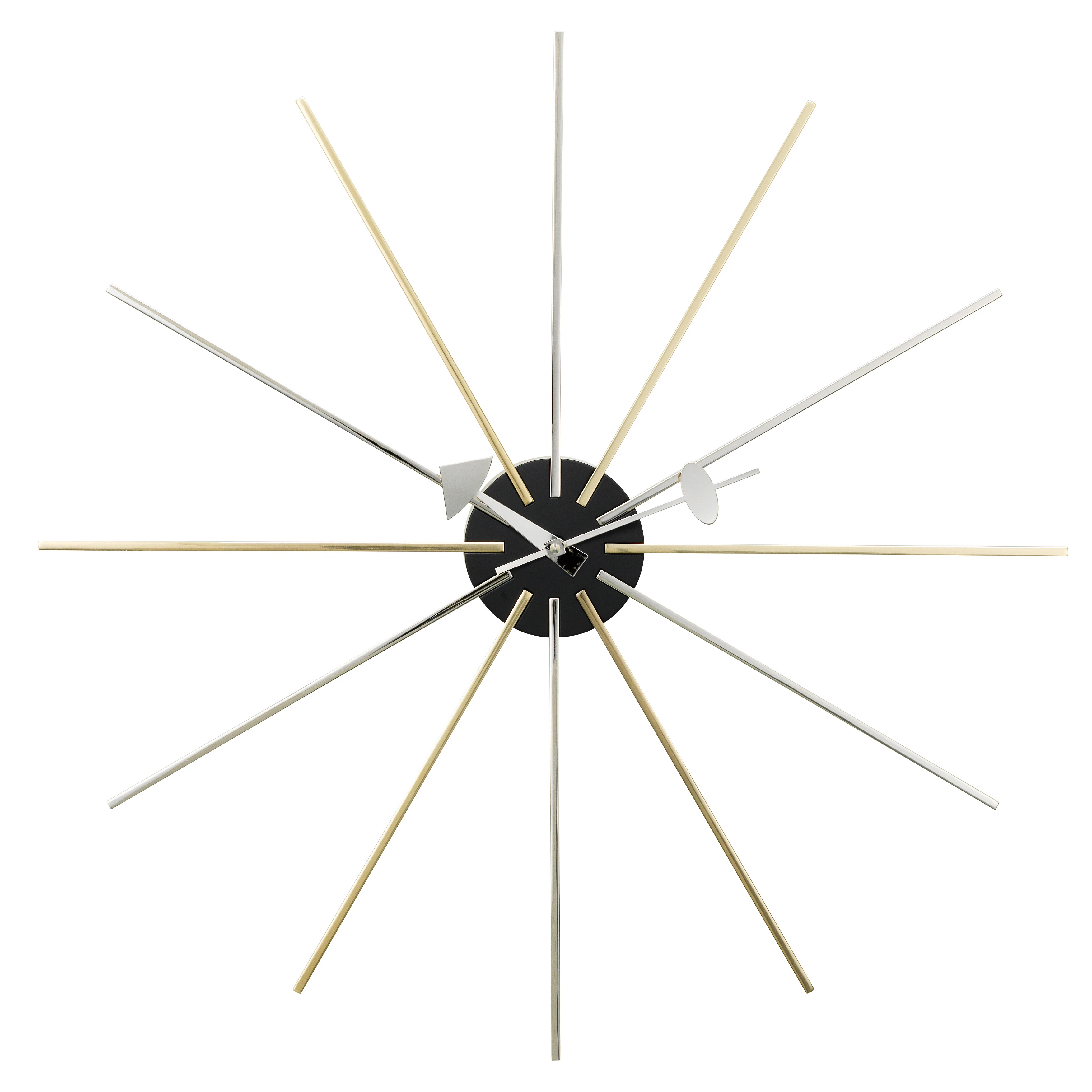 Vitra Star Väggklocka Ø61 Cm / Krom - Väggklockor Metall Mässing