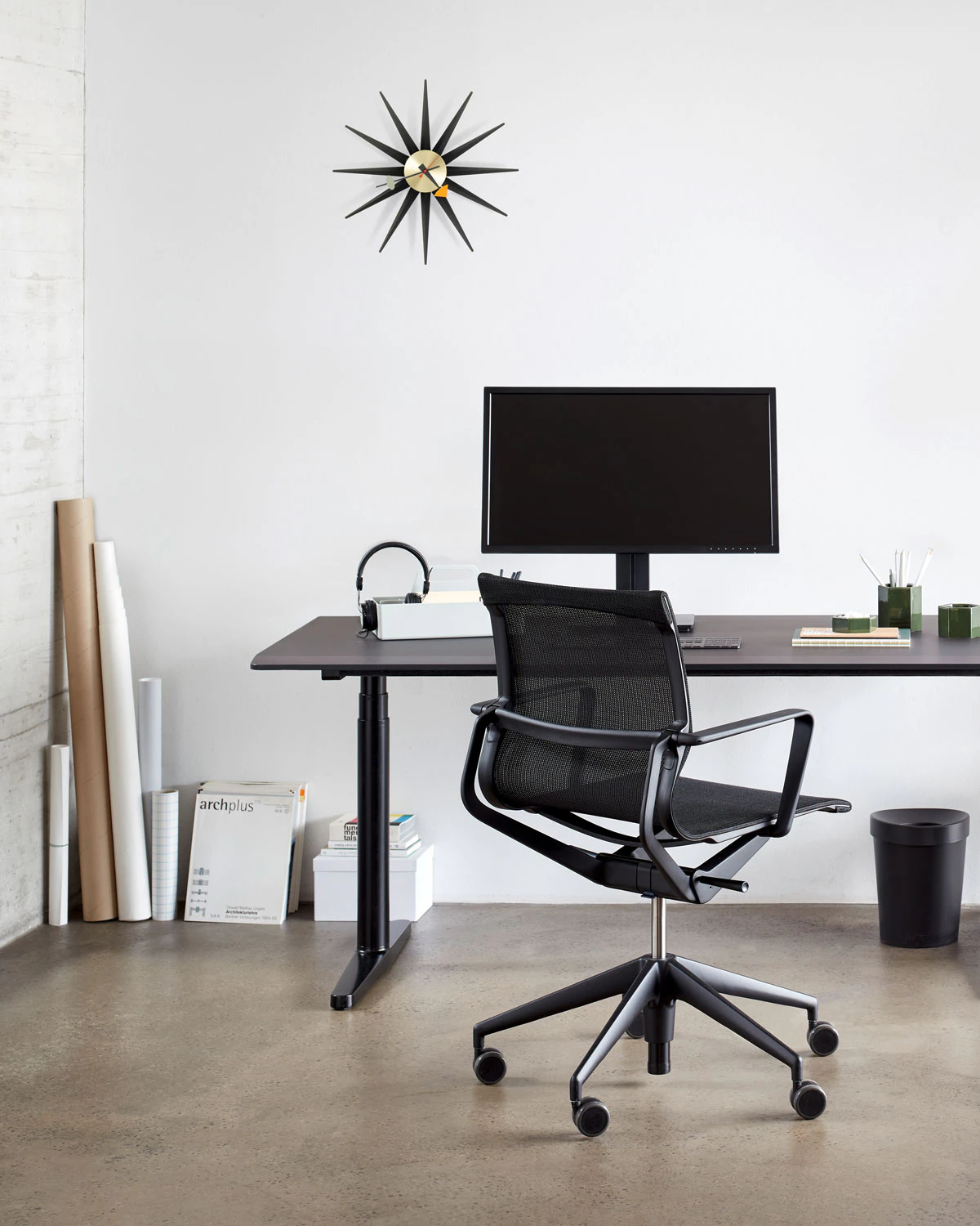 Vitra Sunburst Väggklocka, svart från Vitra, bild 2