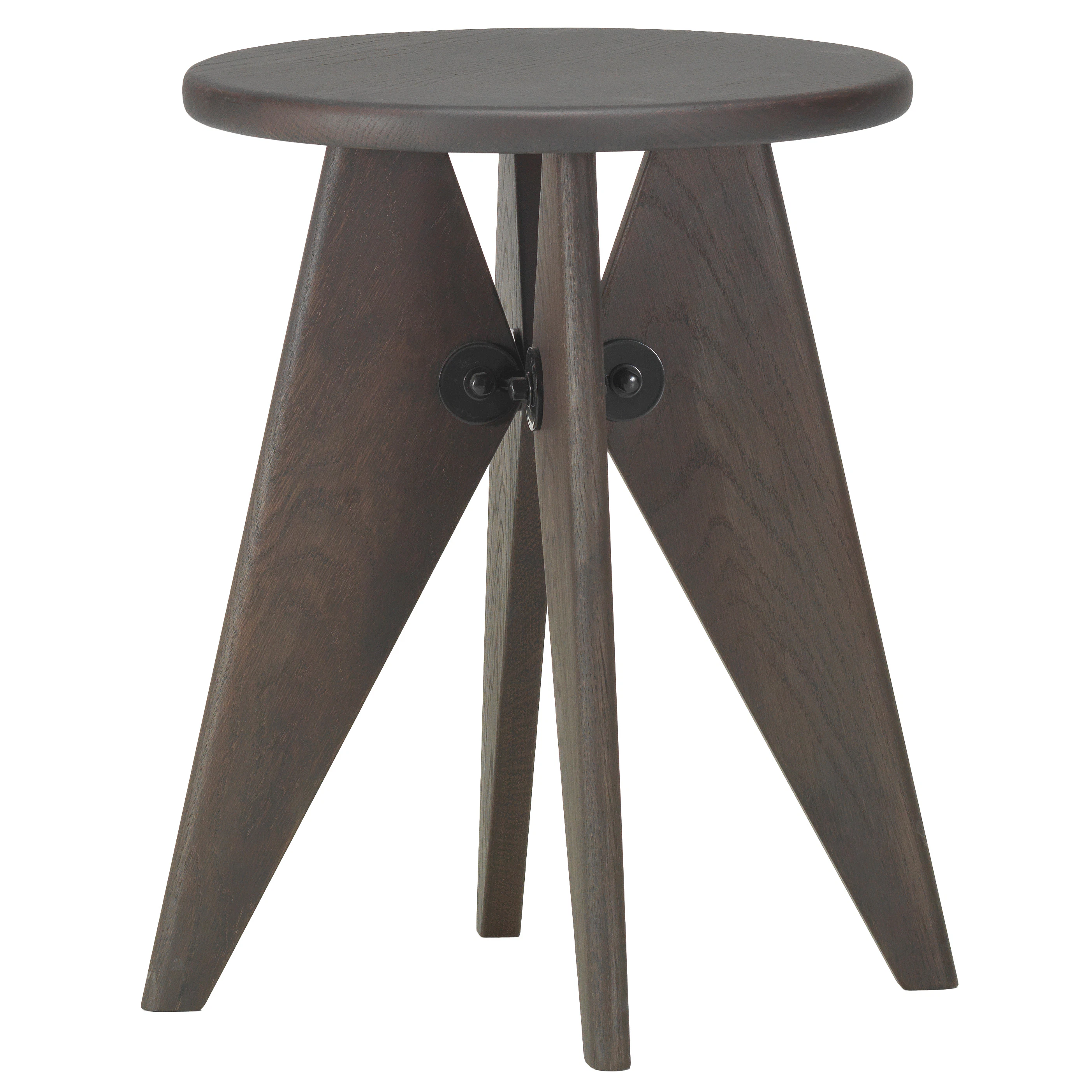 Vitra Tabouret Bois Pall - Pallar Massivt Trä Mörk Ek