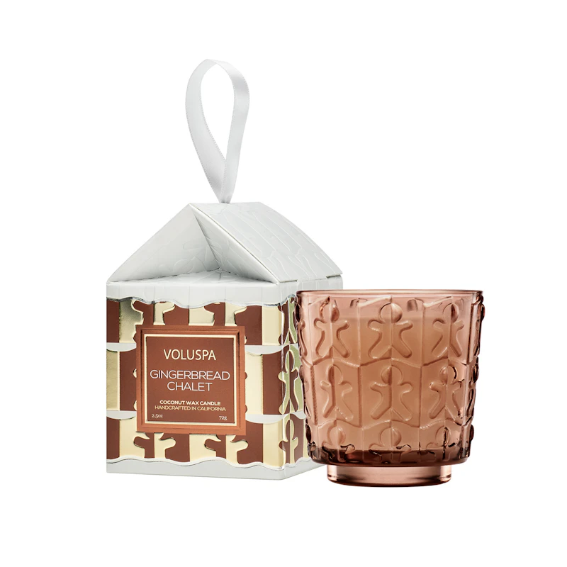 Presentask Pedestal Ornament, Gingerbread Chalet
