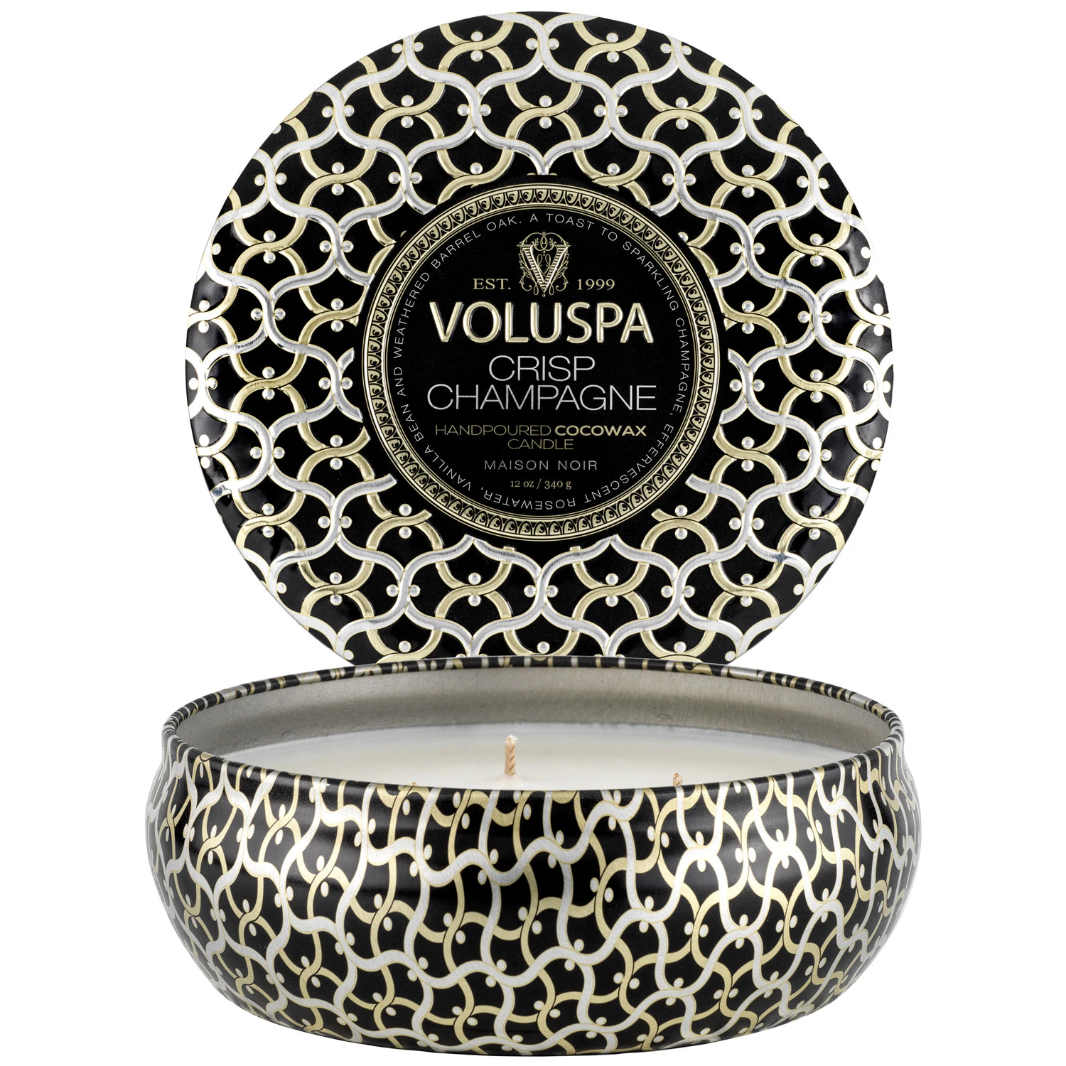 Voluspa Maison 3-wick Tin Doftljus Crisp Champagne - Doftljus