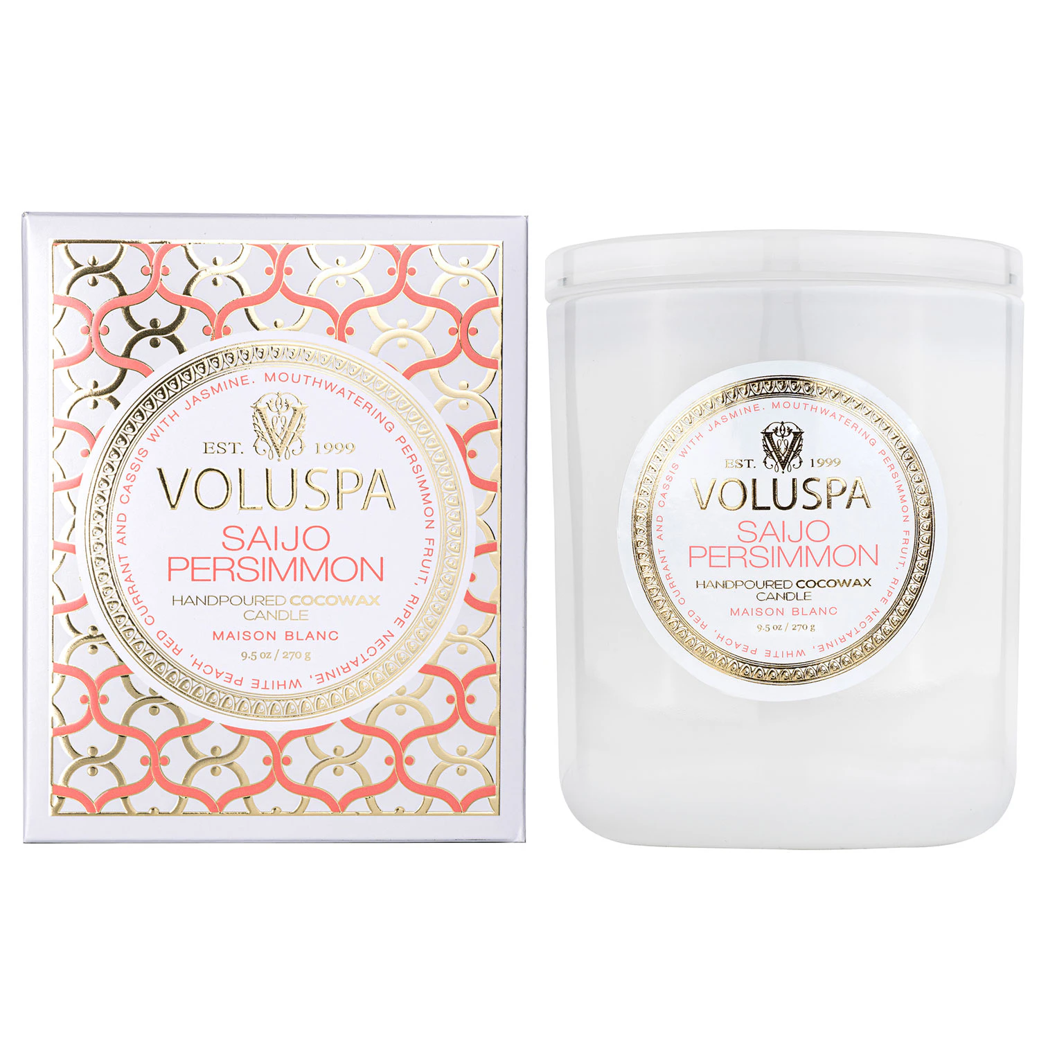 Voluspa Maison Classic Boxed Doftljus Saijo Persimmon - Doftljus