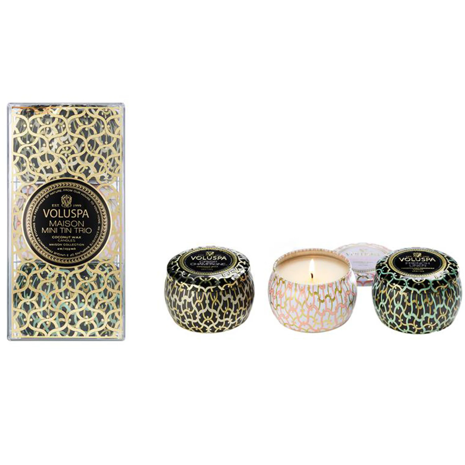 Voluspa Maison Minitin G&aring;voset 2024 3 Delar - Doftljus