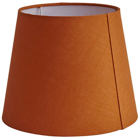 Watt & Veke Basic 20 Lampskärm Rak - Lampskärmar Linne Burnt Orange