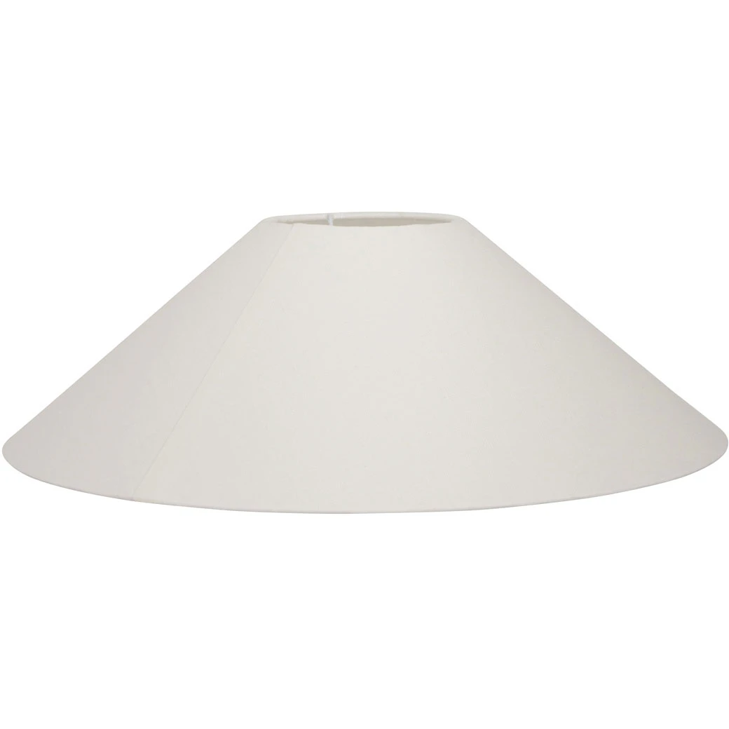Watt & Veke Basic Flat Lampskärm 36 Cm - Lampskärmar Linne Vit