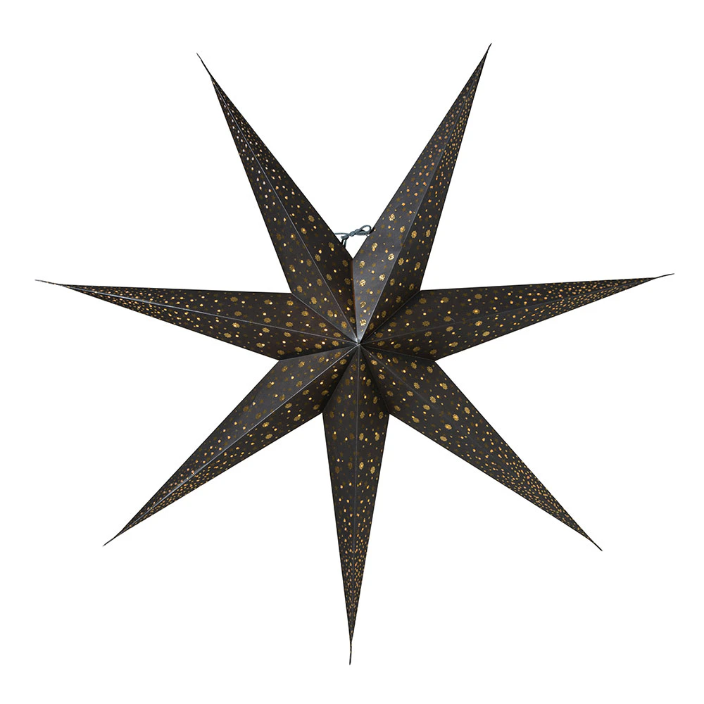 Watt & Veke Isadora 80 Julstjärna /guld Glitter - Julstjärnor Papper Grå