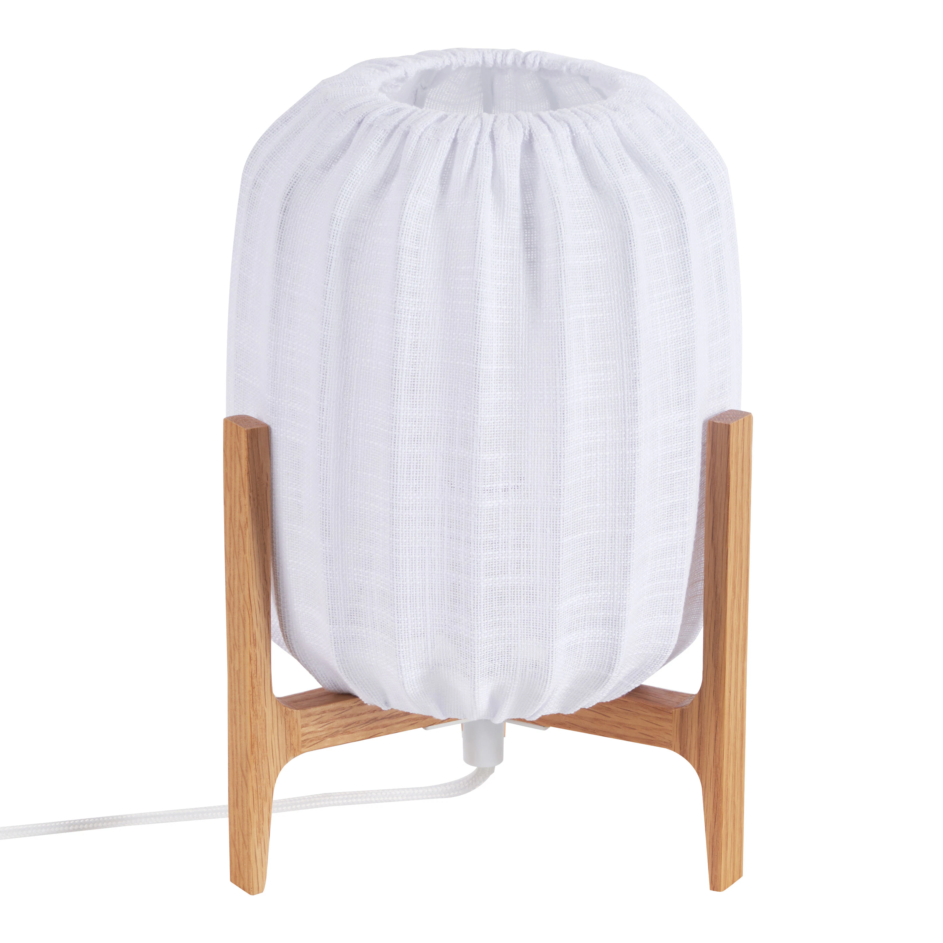 Watt & Veke Prisma Mini Bordslampa Ek / - Bordslampor Linne Vit