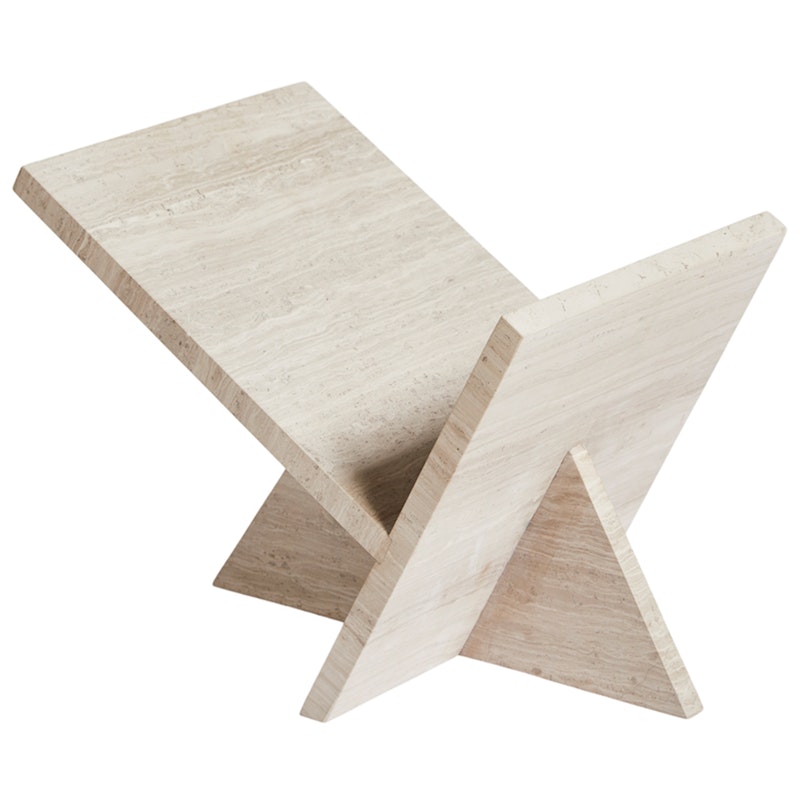 Mountain Tidningsställ Travertin, Ljusgrå