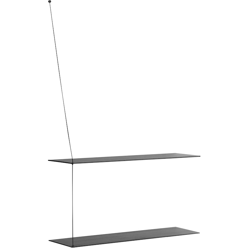 STEDGE Hylla 80cm, Svartmålad Ek